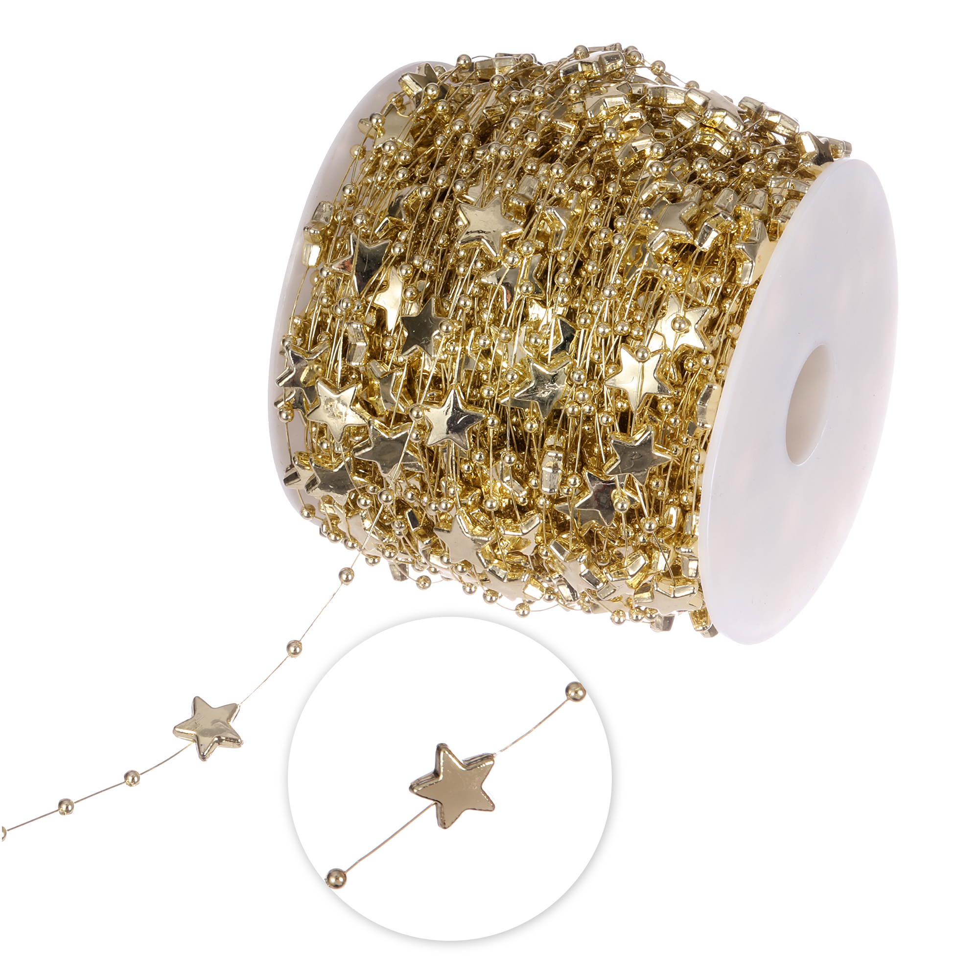 13mm Star and Bead Trimming 66yds - Gold