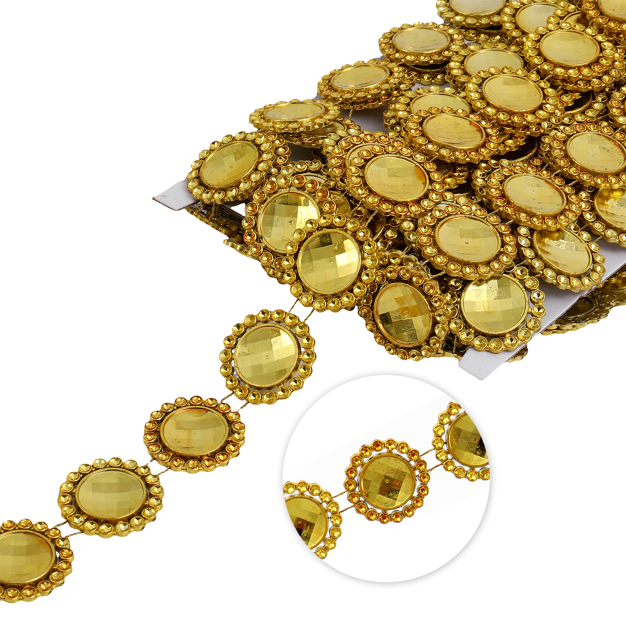 26mm Flower Trimming 10yds - Gold