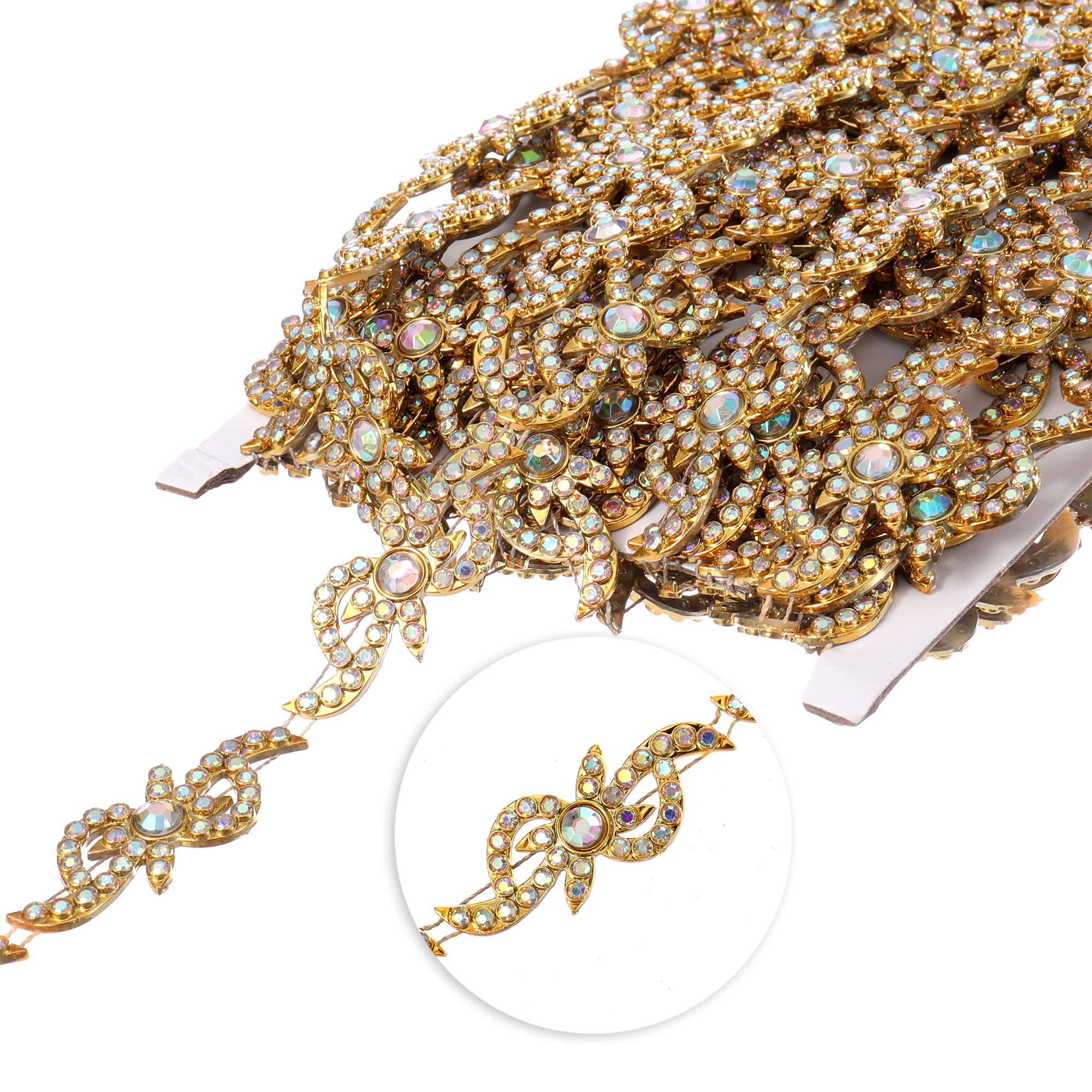 17mm Flower Trimming 3yds - Gold