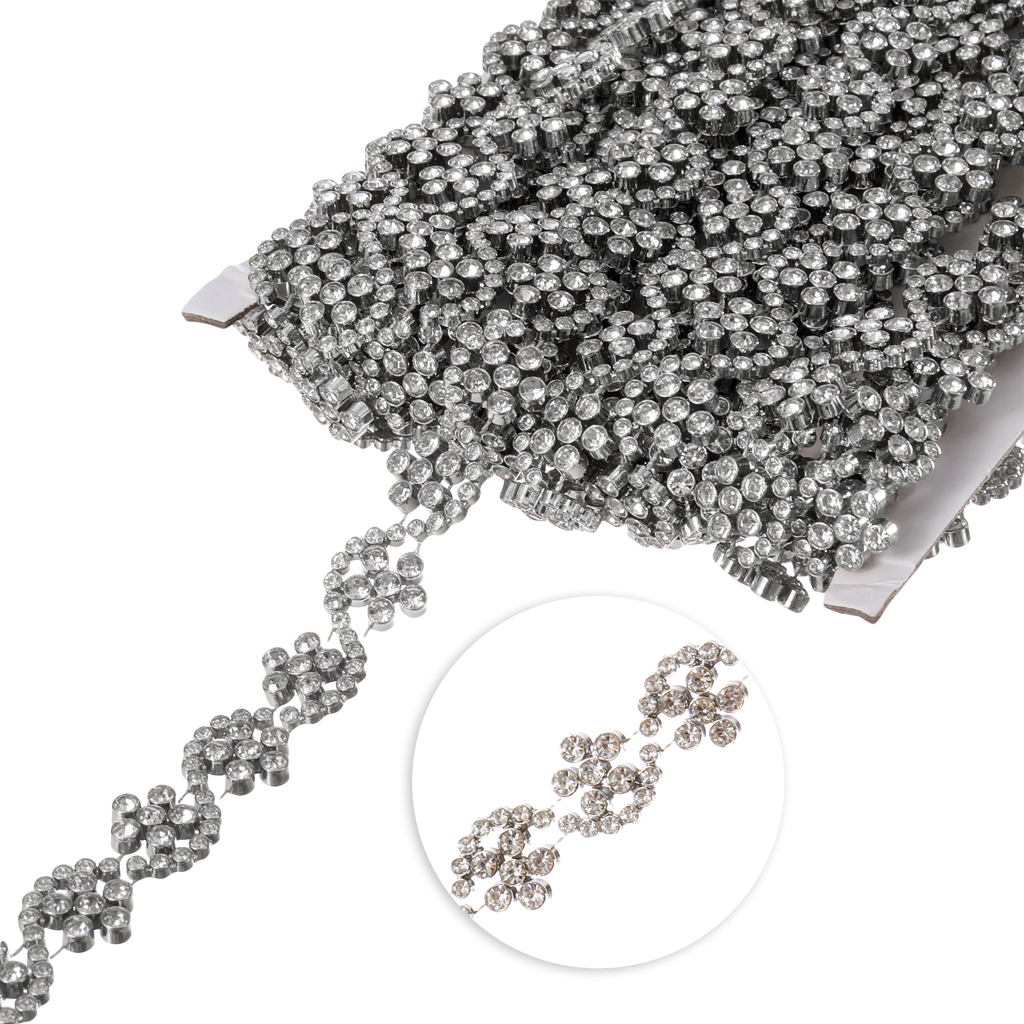16mm Wave Trimming 3yds - Silver