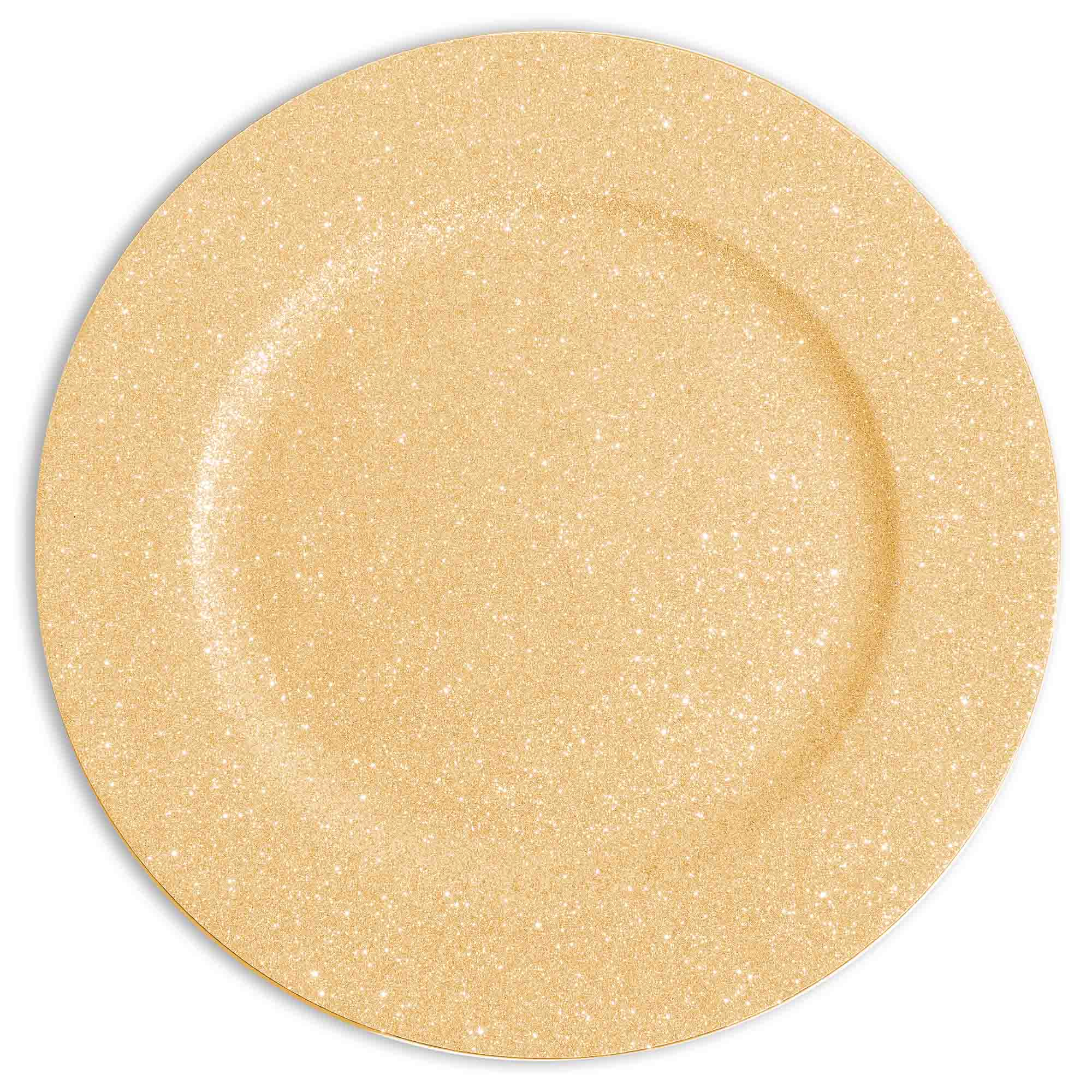 Glitter Plastic Charger Plate 13" - Gold