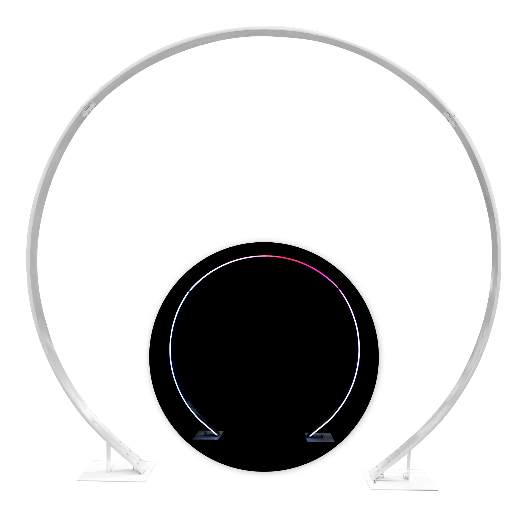 Metal Round Arch with Lights