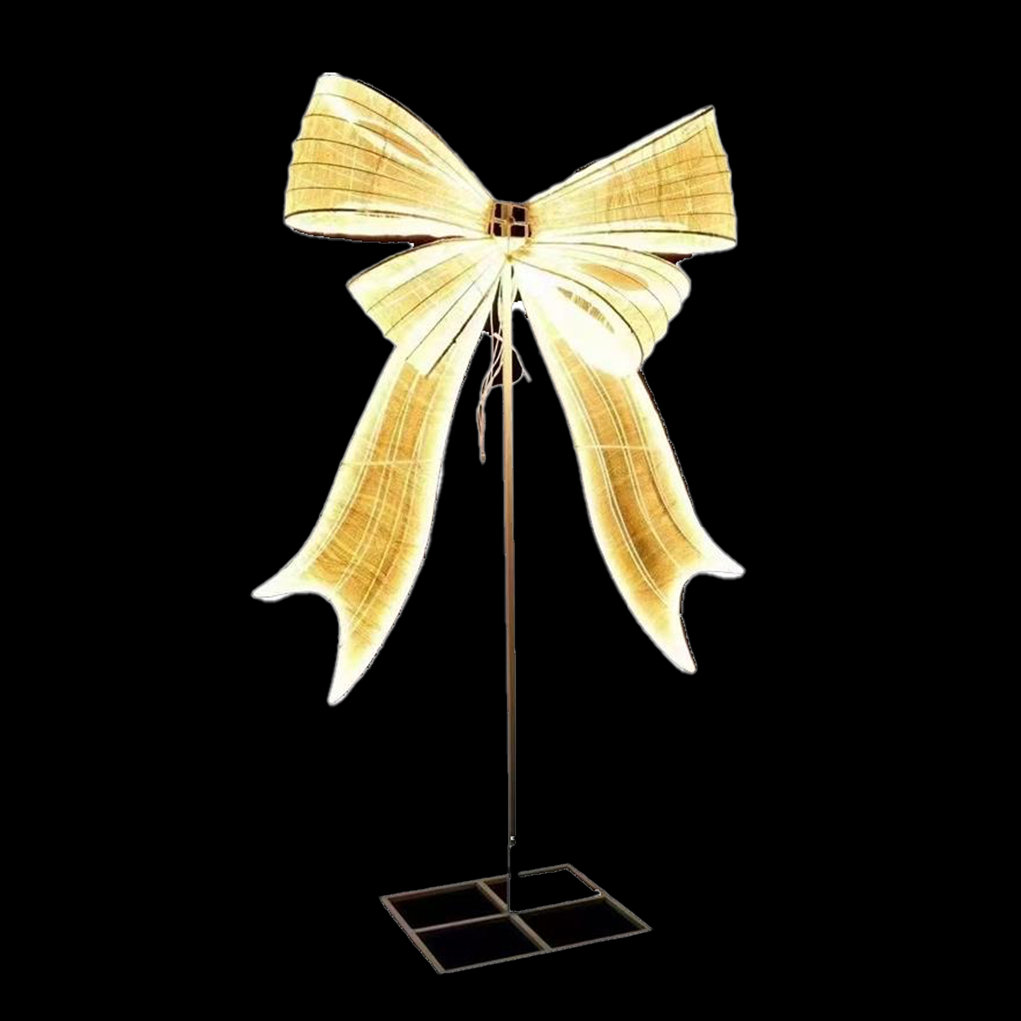 Metal Wire Bow Decor With Lights 90" - Warm White