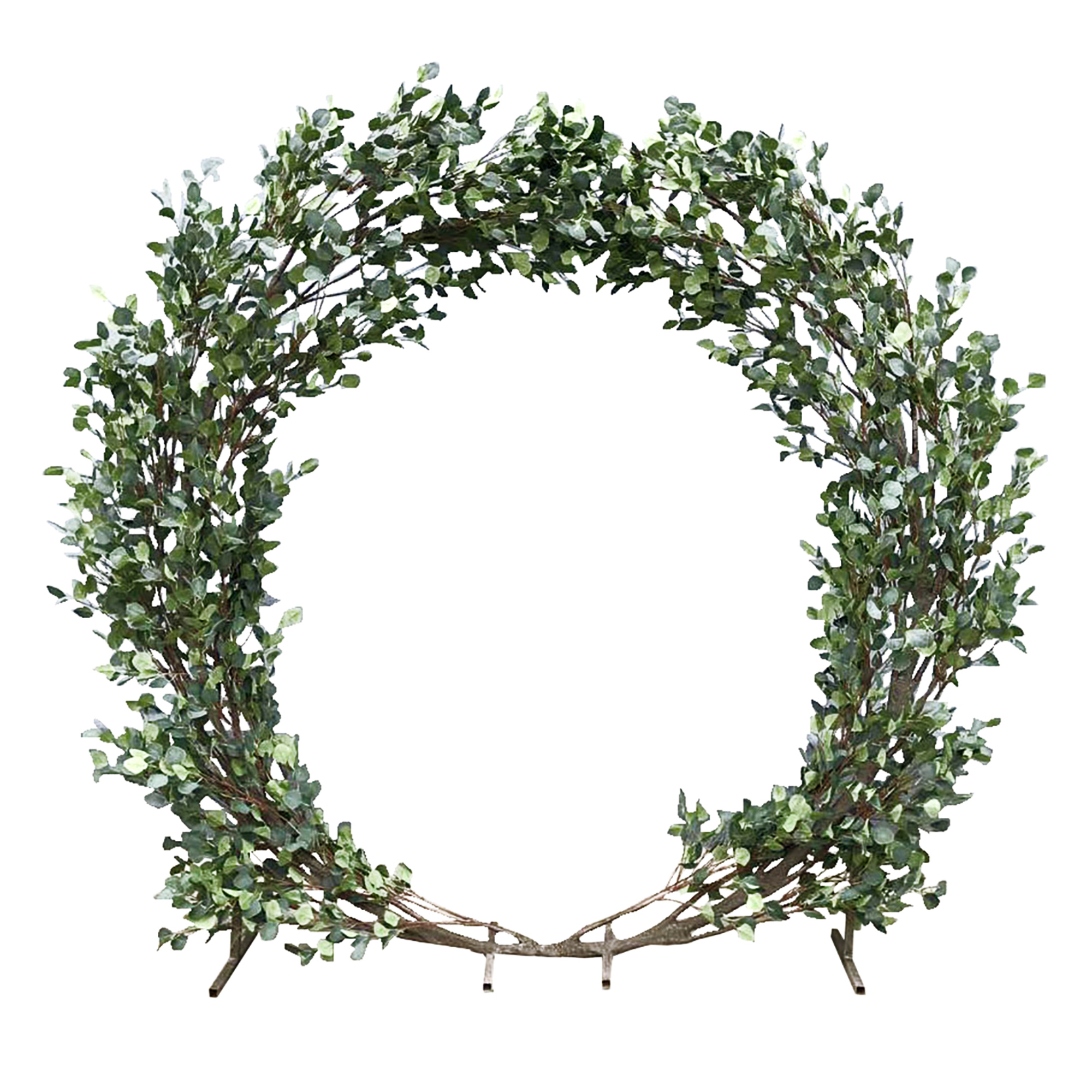 Artificial Eucalyptus Leaf Grand Tree Arch 7&frac12; ft - Green