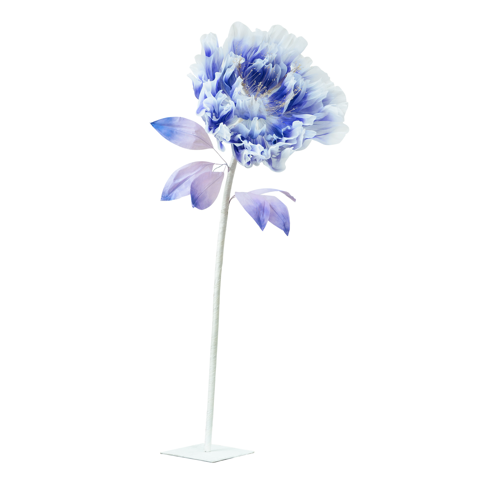 Electric Artificial Auto Blooming Flower with Lights 71" - Dusty Blue
