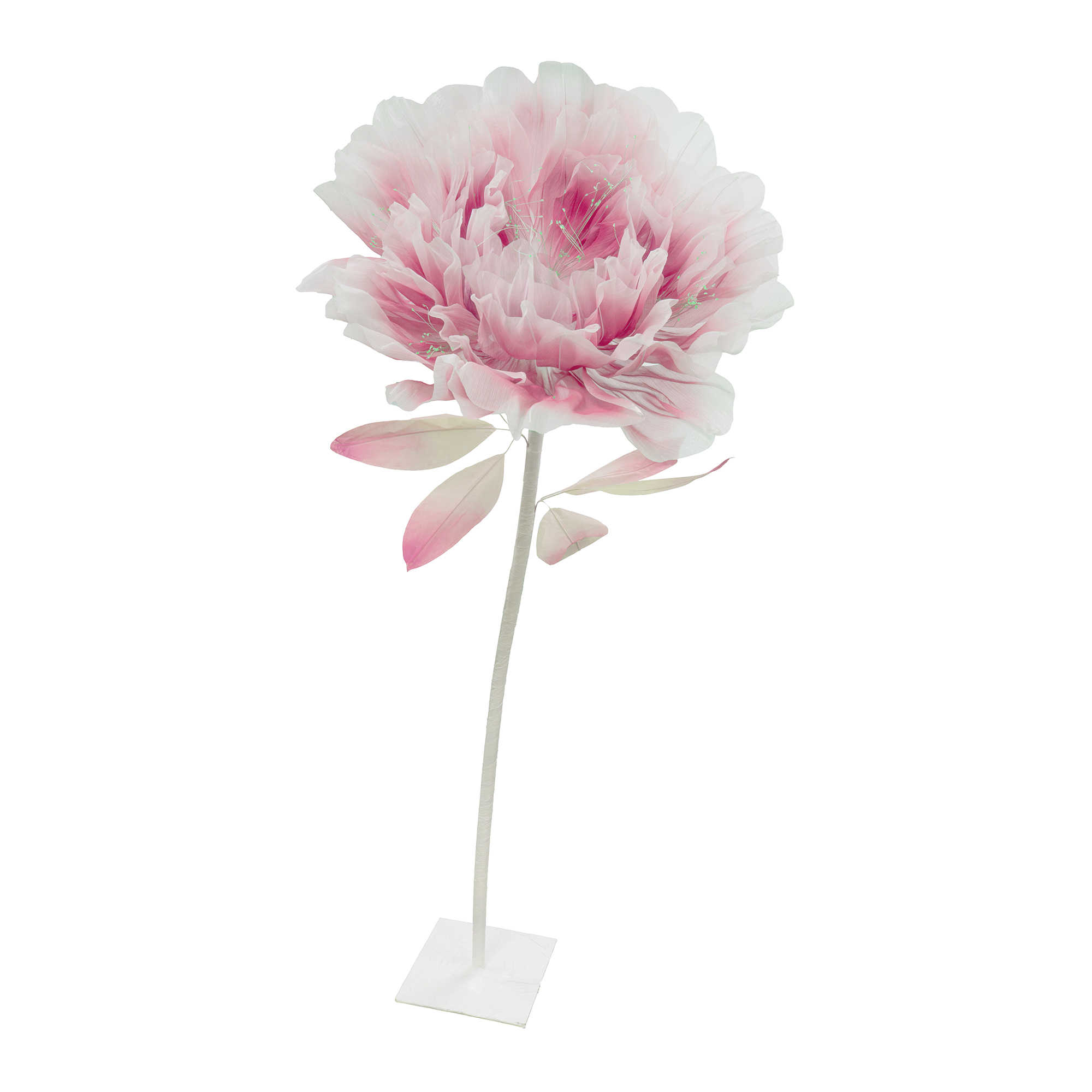 Electric Artificial Auto Blooming Flower with Lights 71" - Pink