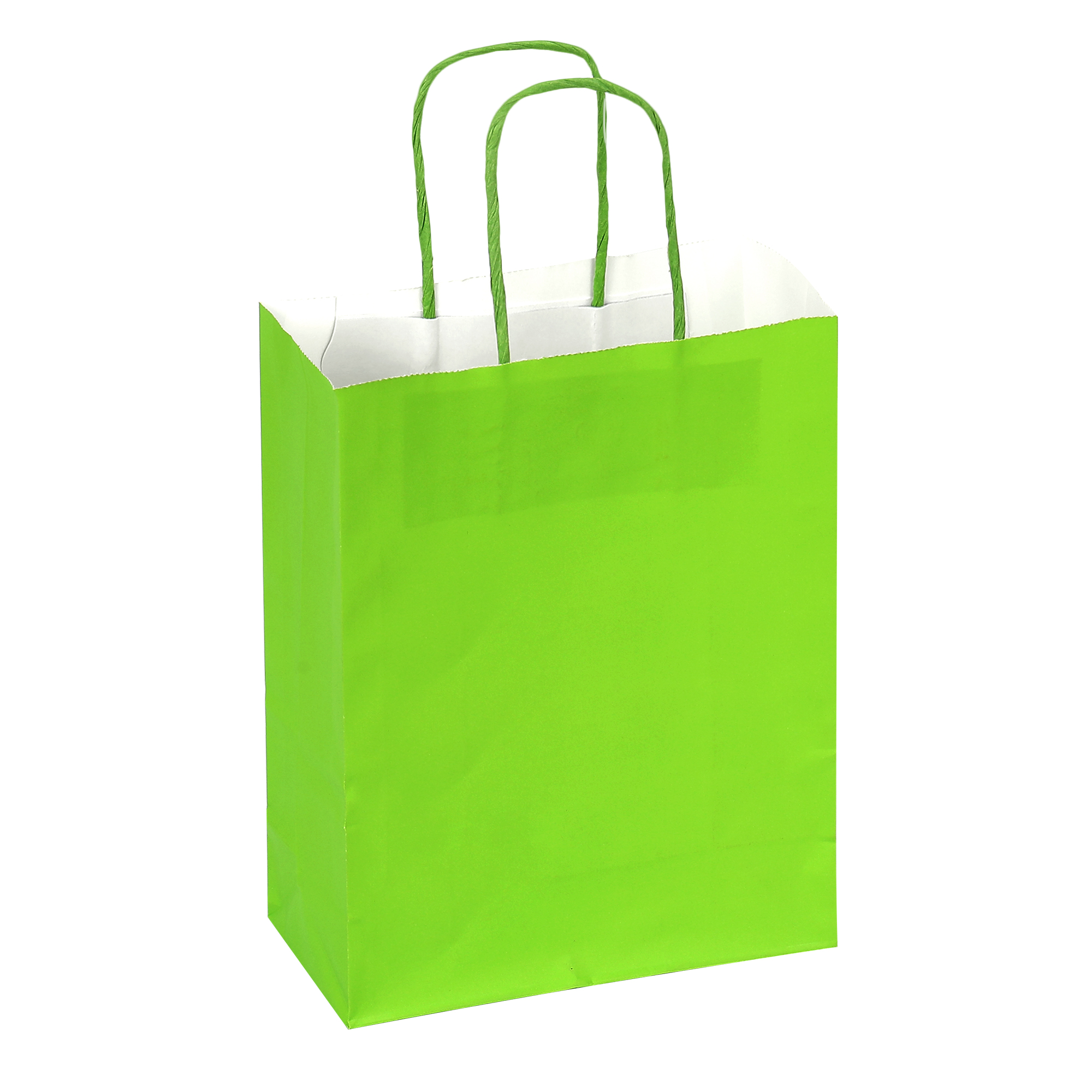 Paper Bags with Handles for Favors & Gifts 6" - Apple Green