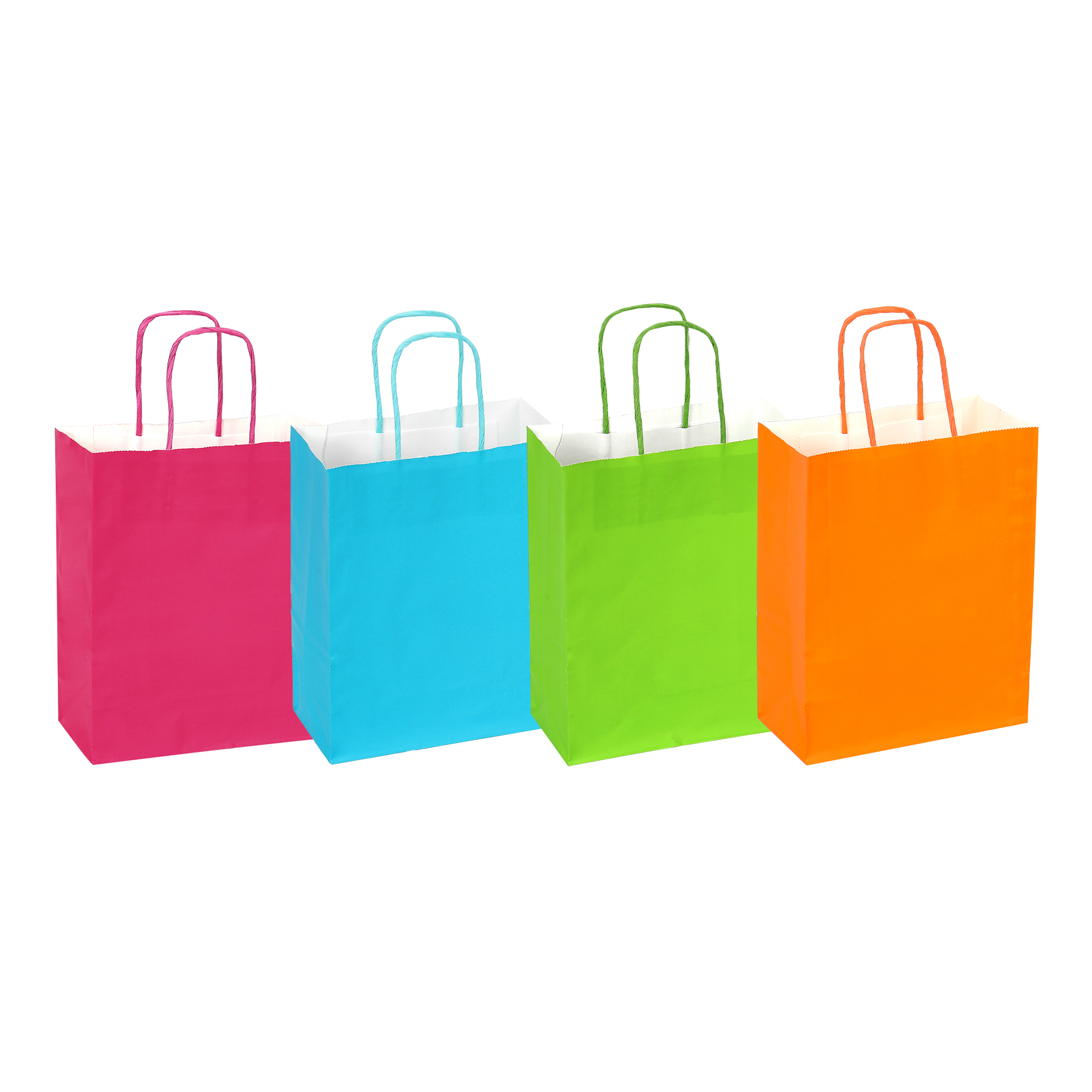 Paper Bags with Handles for Favors & Gifts 6" - Mix color
