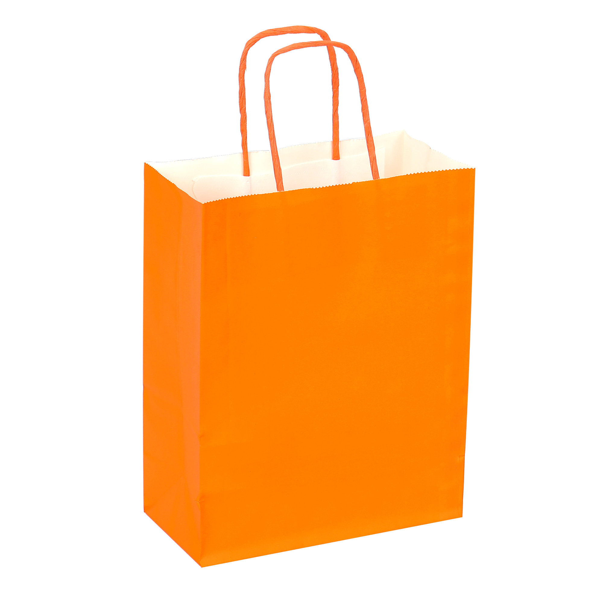 Paper Bags with Handles for Favors & Gifts 6" - Orange
