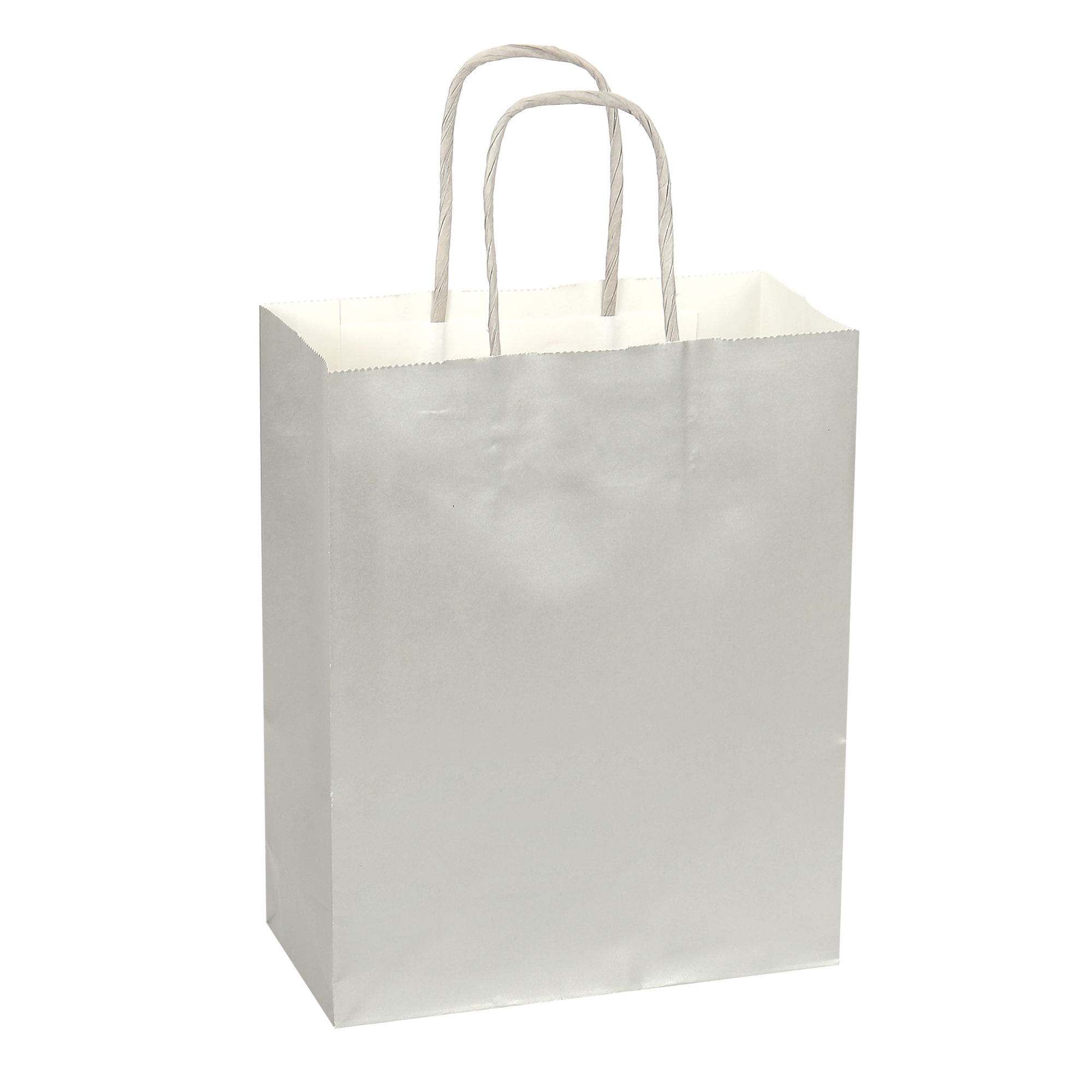 Paper Bags with Handles for Favors & Gifts 6" - Silver