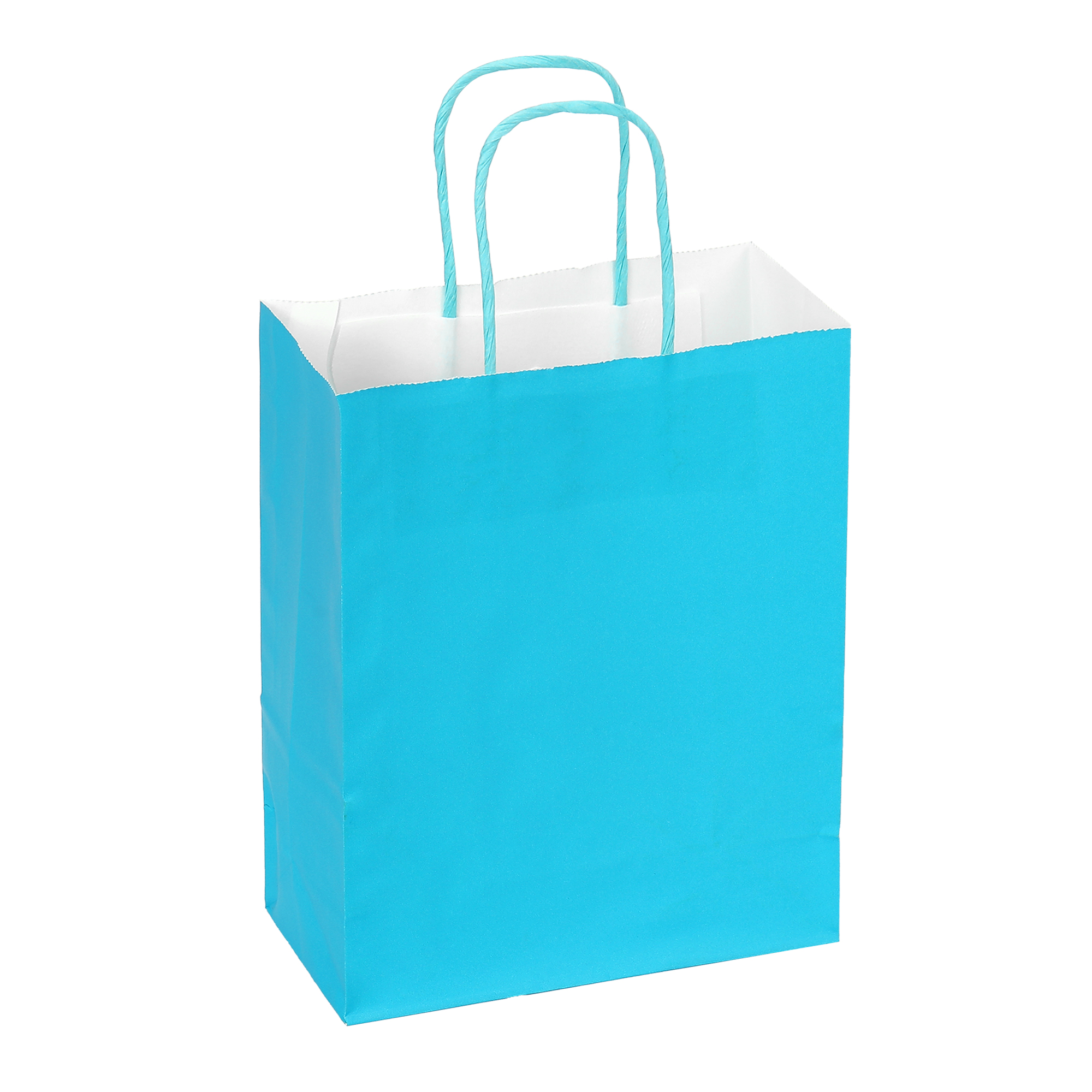 Paper Bags with Handles for Favors & Gifts 6" - Turquoise