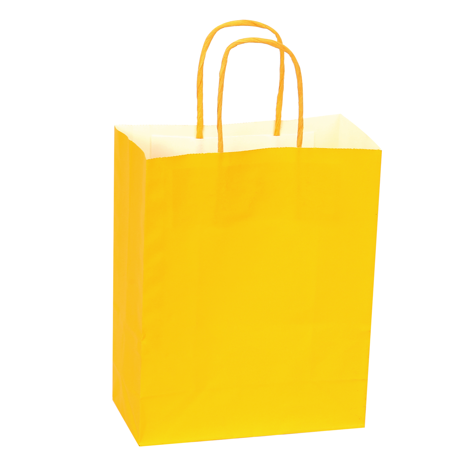 Paper Bags with Handles for Favors & Gifts 6" - Yellow