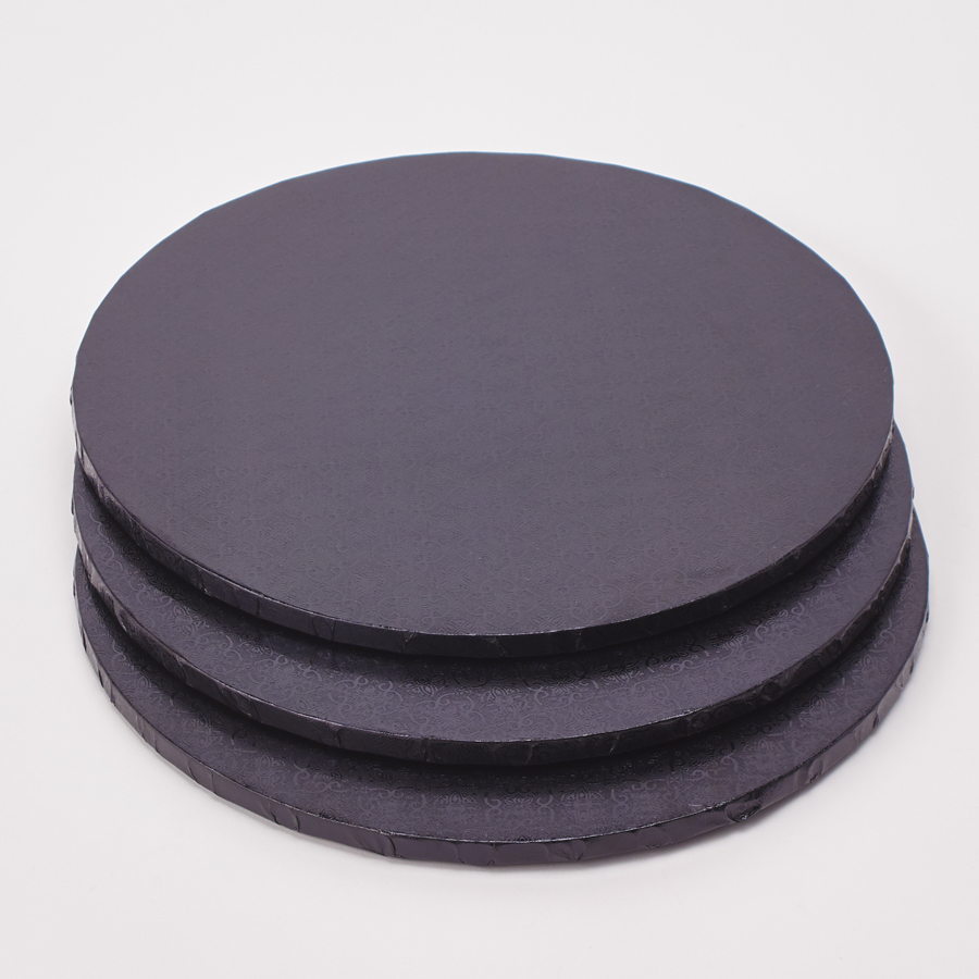 Foil Covered Cake Drum 14" 5pc/pack - Black