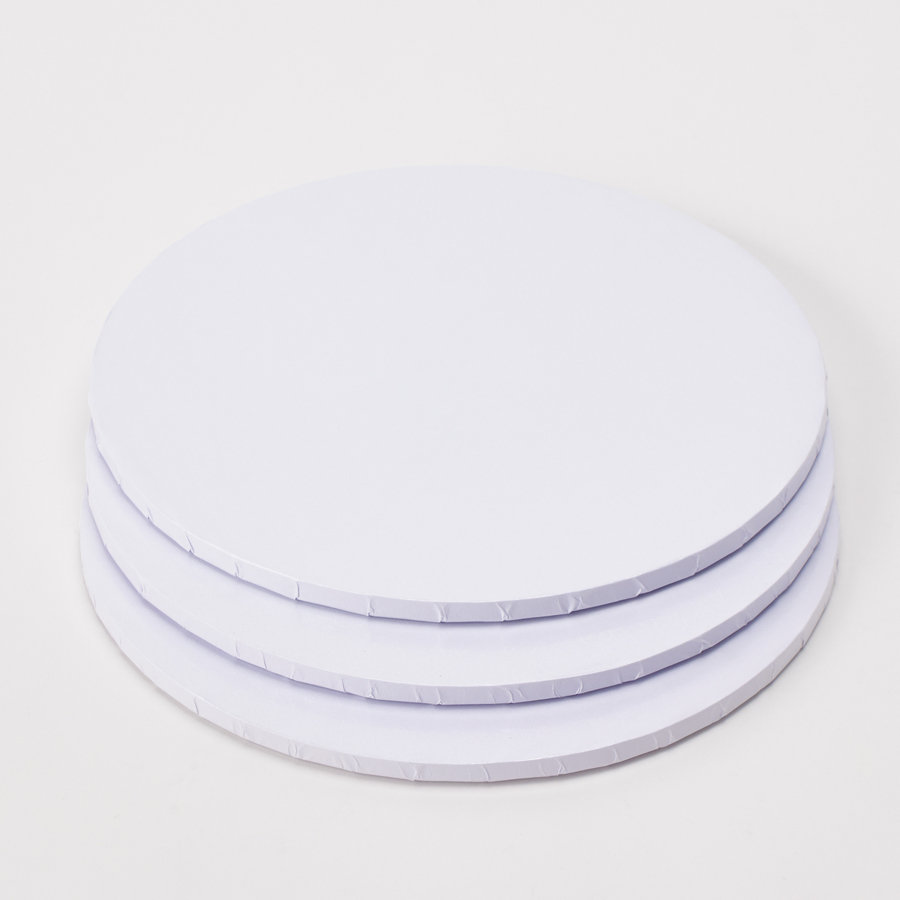 Foil Covered Cake Drum 14" 5pc/pack - White