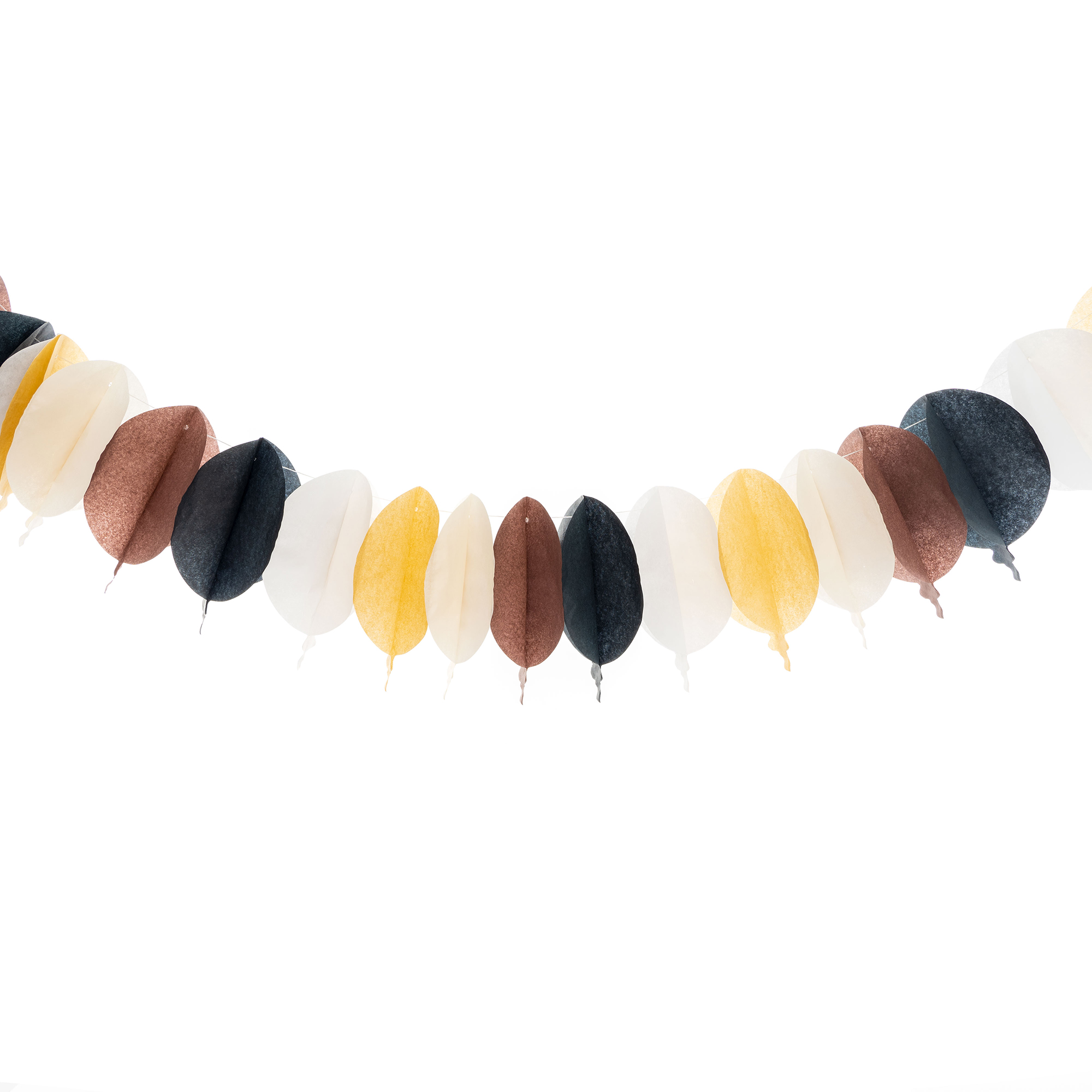 Balloon Shaped Paper Garland 12ft - Natural