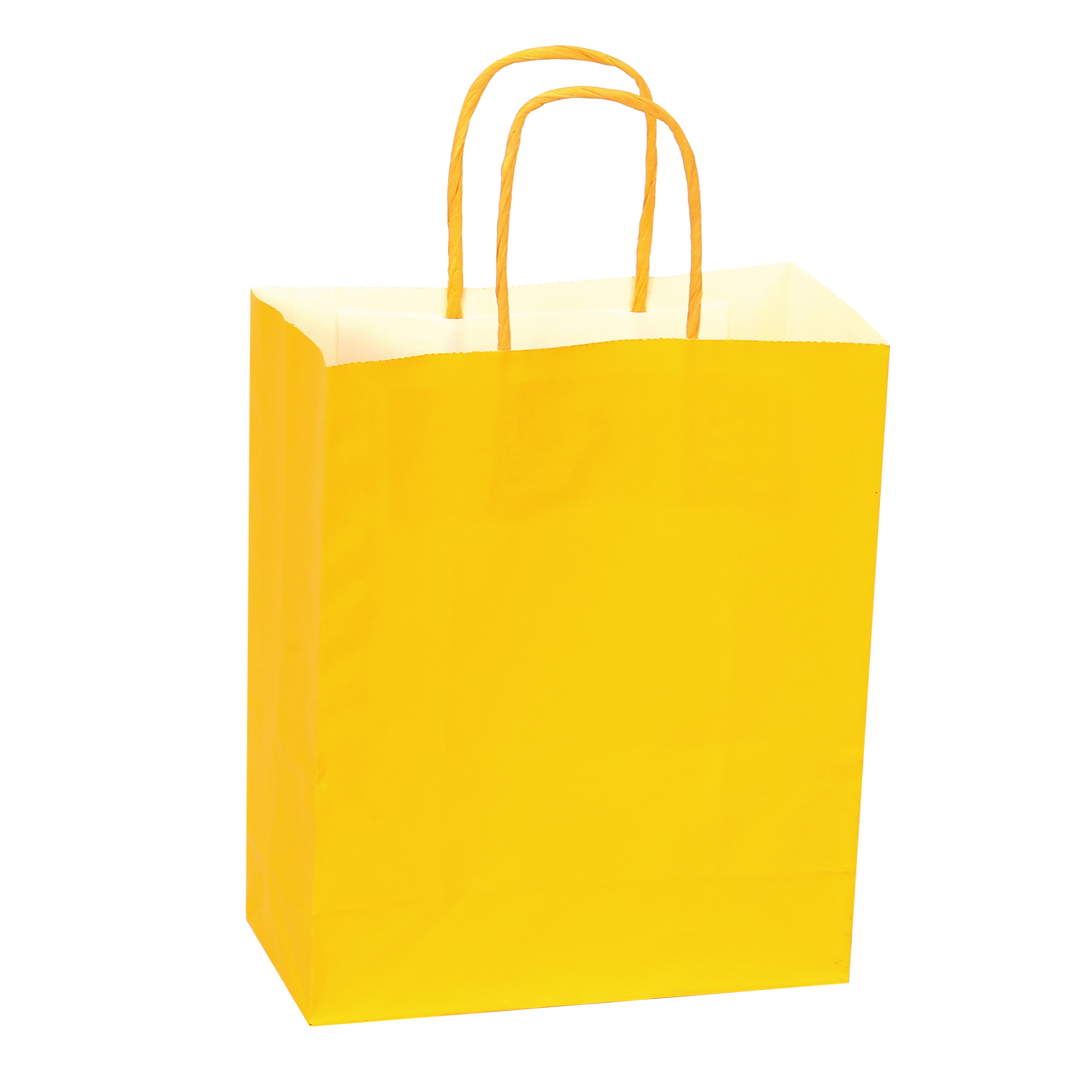 Paper Bags with Handles for Favors & Gifts 16&frac12;" - Yellow