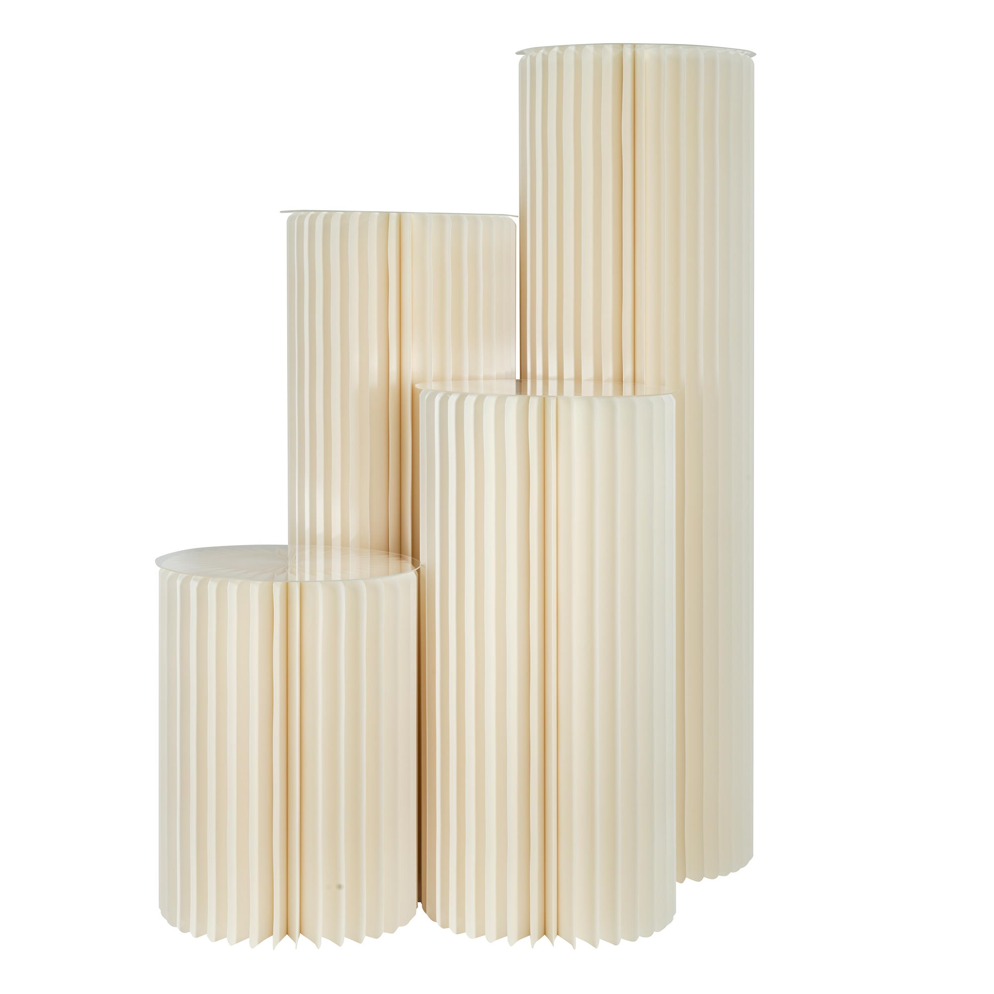 Accordion Cylinder Cardboard Display Stands 4pc/set