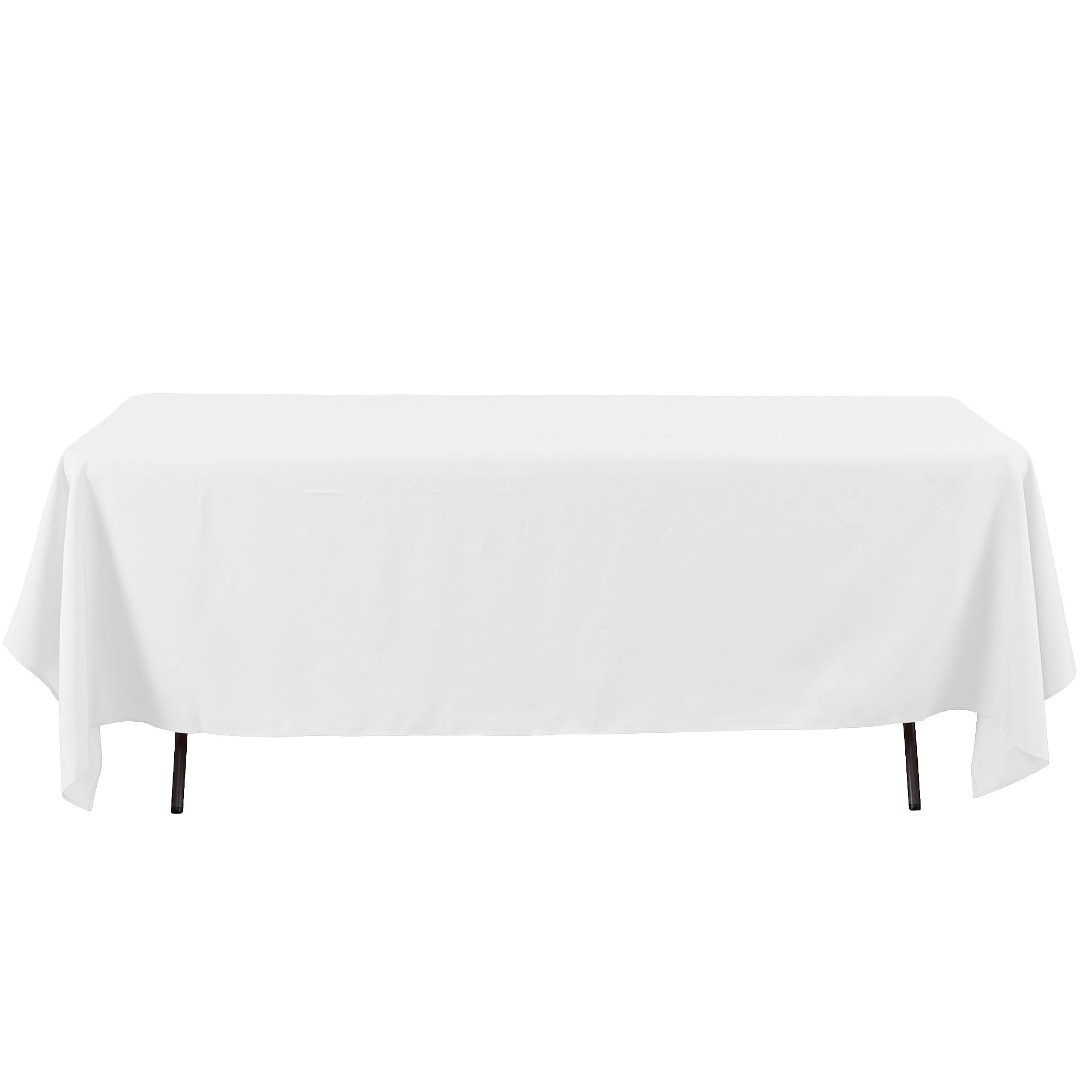 Rectangle Polyester Table Cover 60" x 126" - White