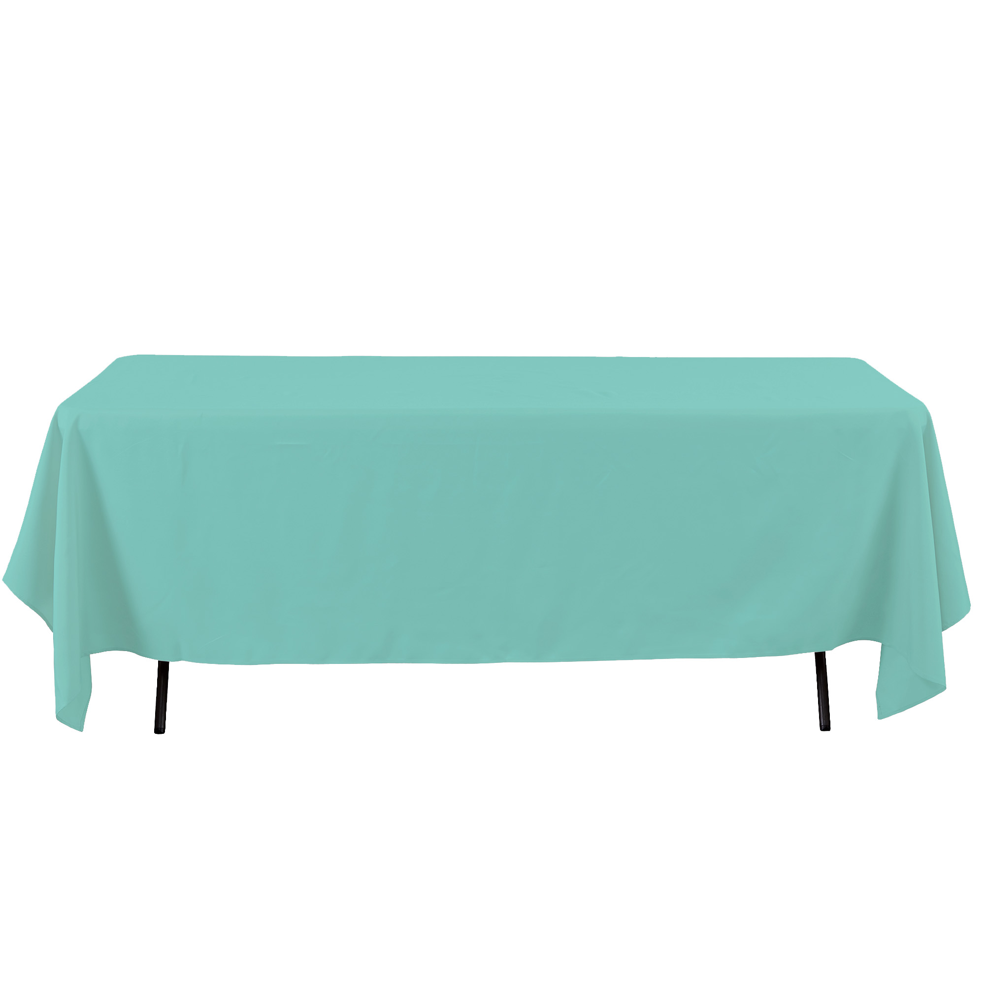Rectangle Polyester Table Cover 60" x 126" - Aqua