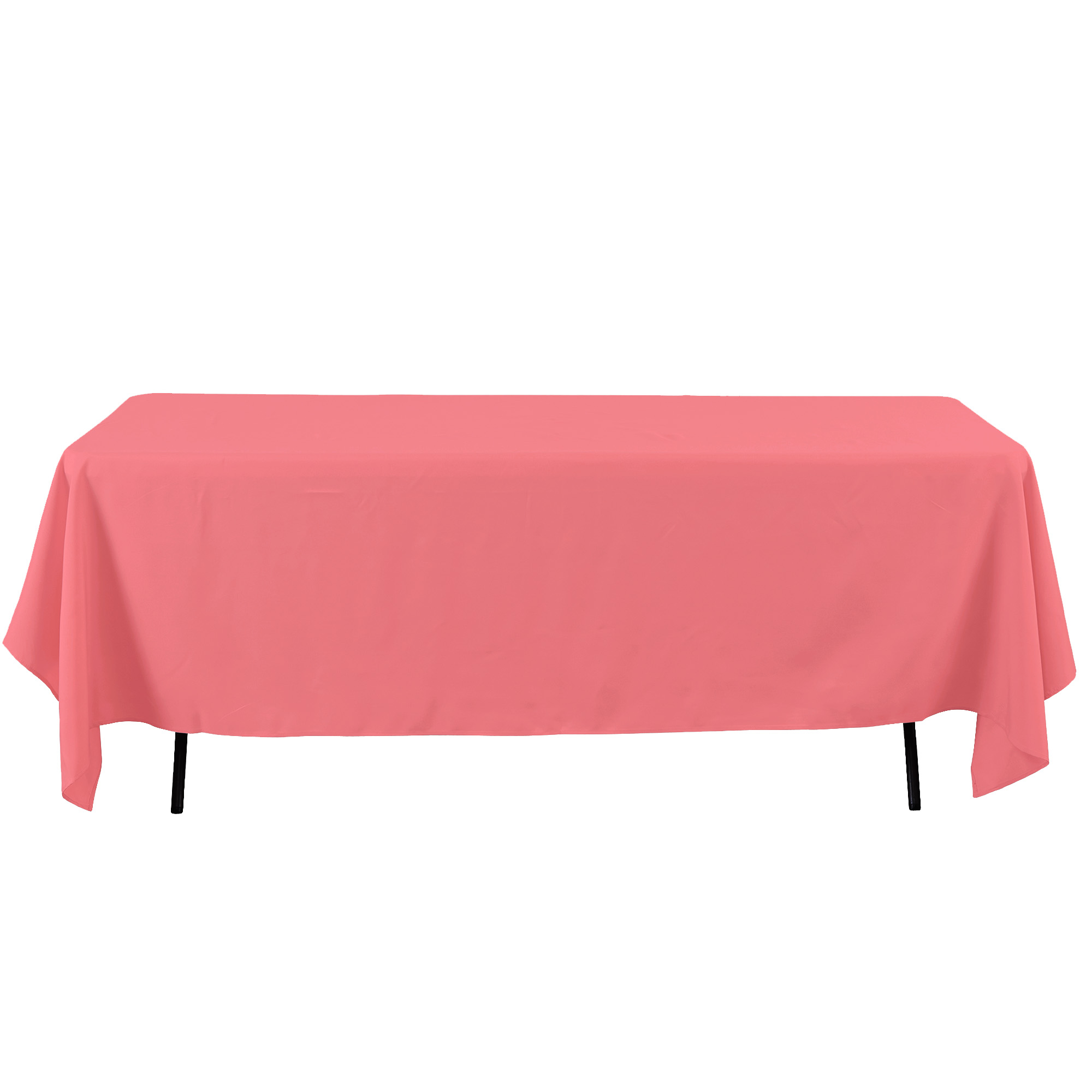 Rectangle Polyester Table Cover 60" x 126" - Coral