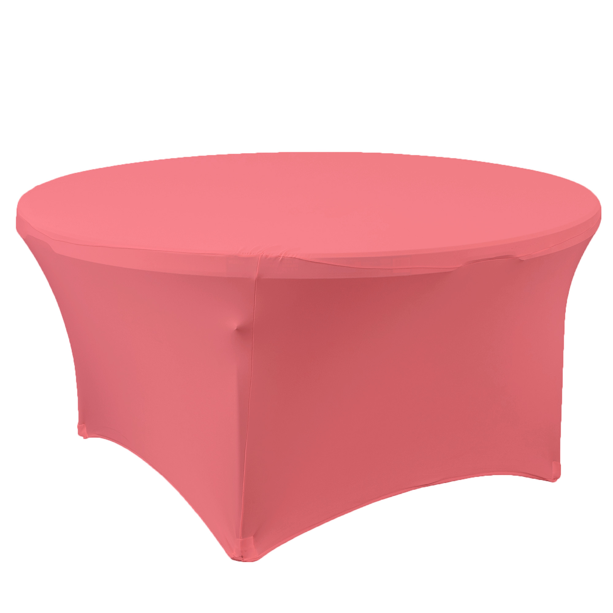 Spandex Round Table Cover 60" - Coral