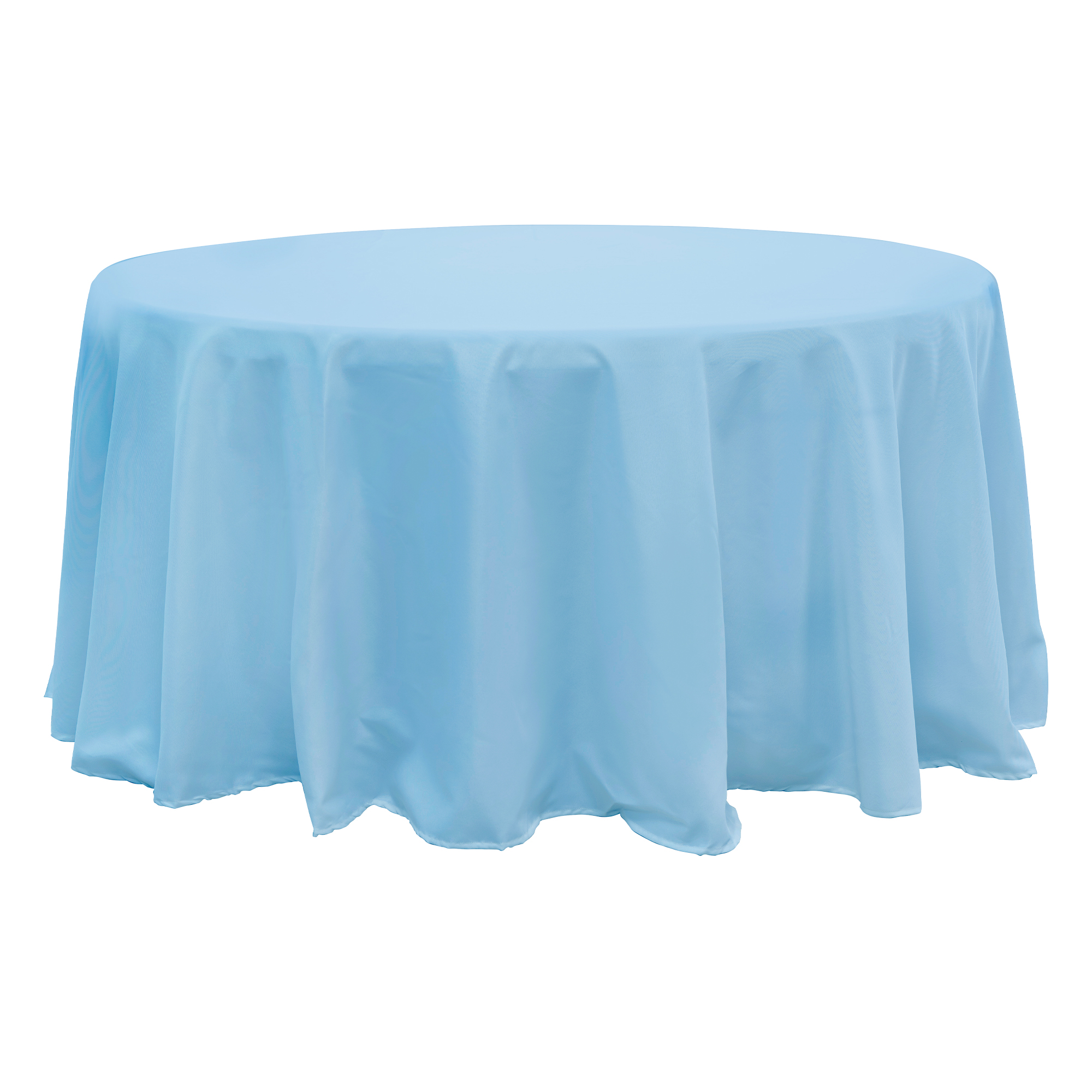 Value Round Polyester Table Cover 120" - Blue