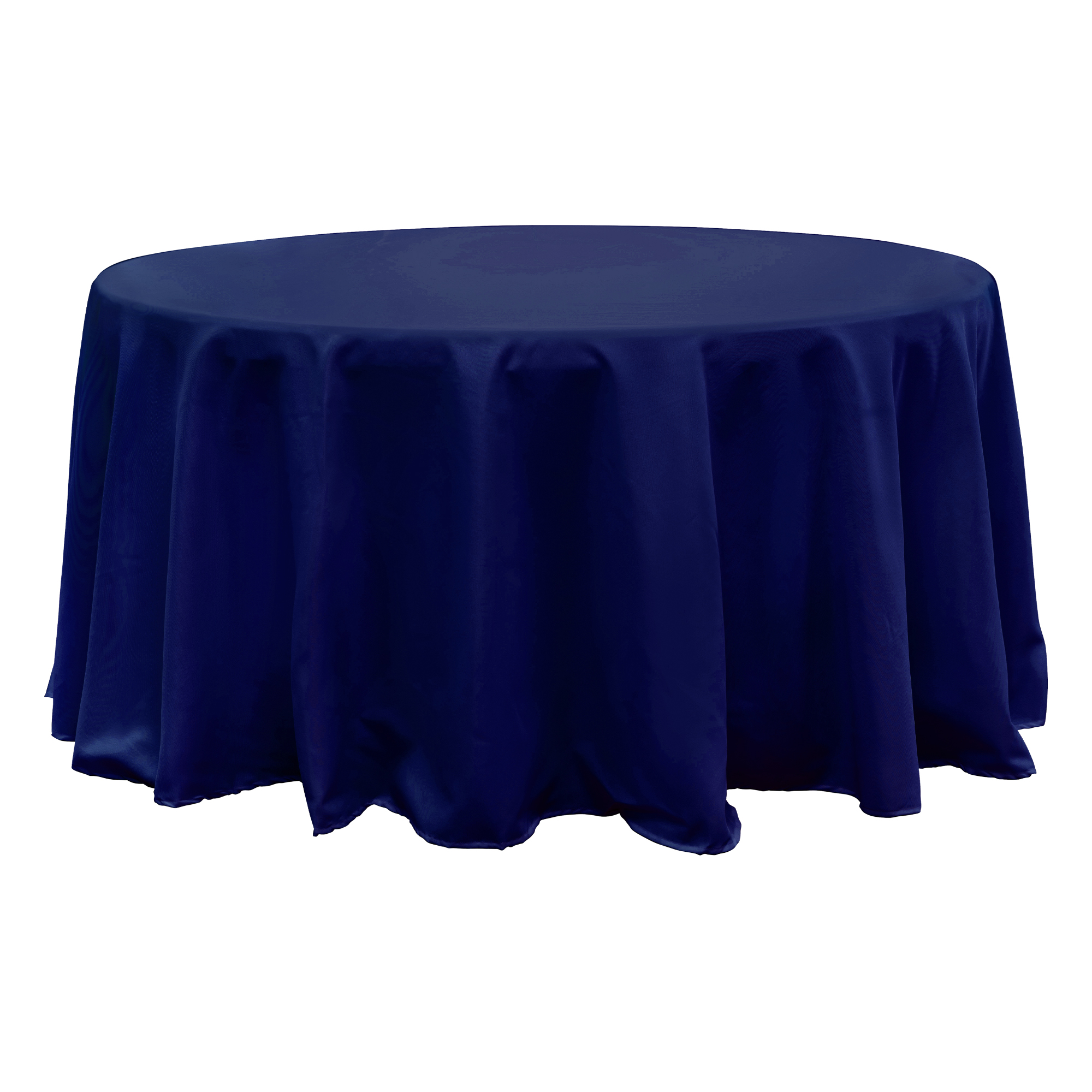 Value Round Polyester Table Cover 120" - Royal Blue