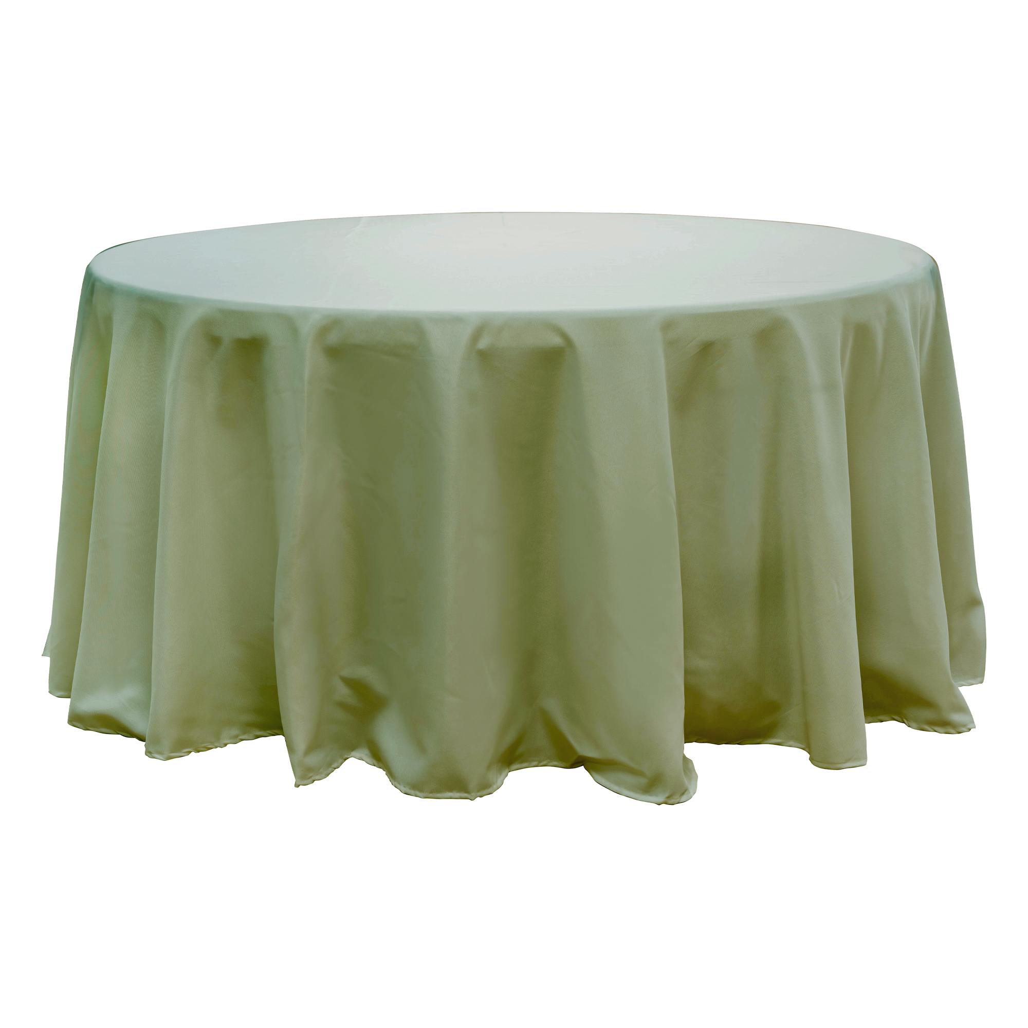 Value Round Polyester Table Cover 120" - Sage