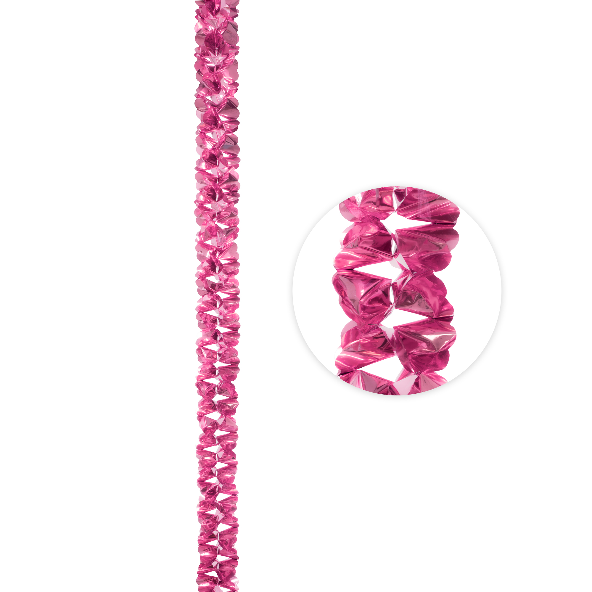 Metallic Foil Garland 144" - Fuchsia