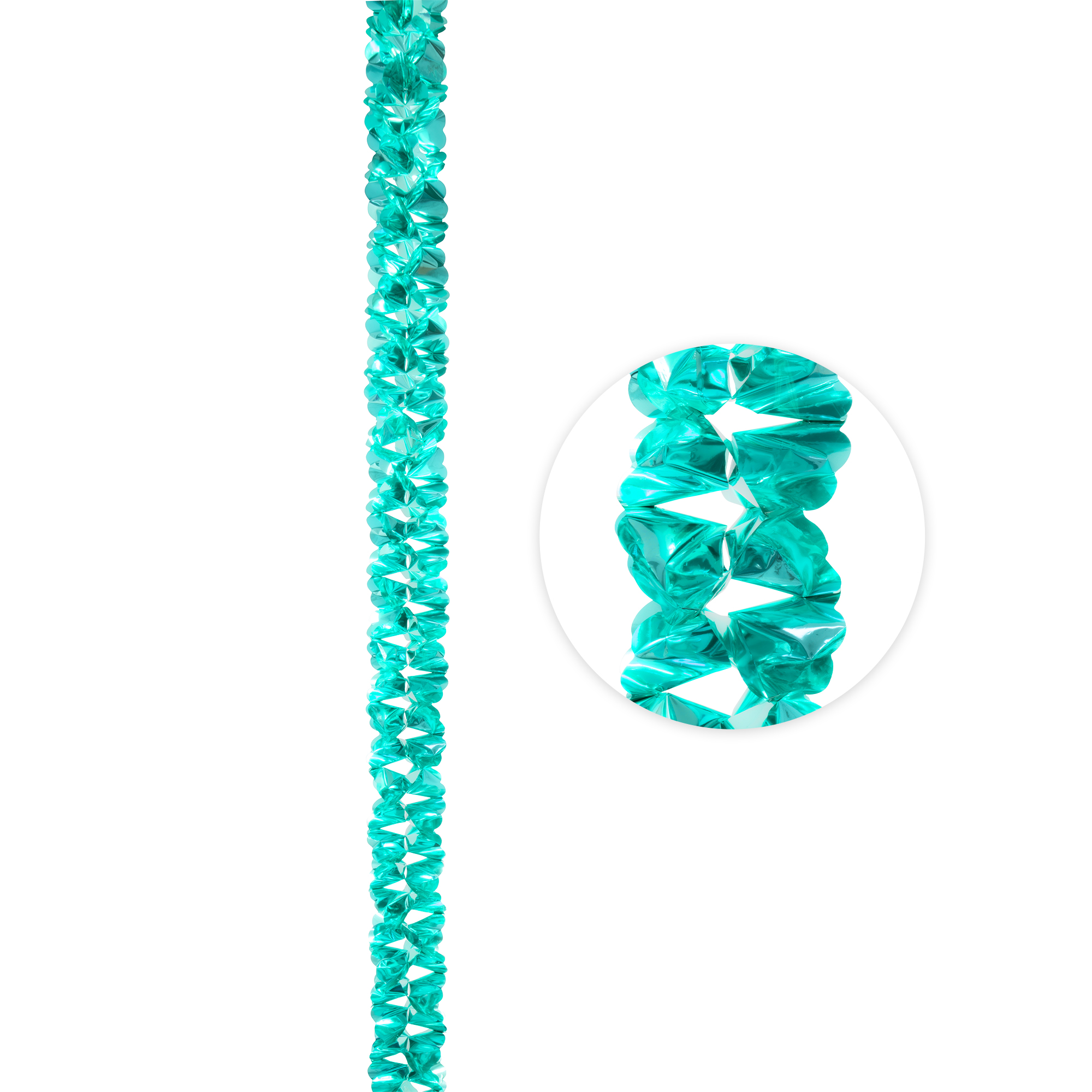 Metallic Foil Garland 144" - Turquoise