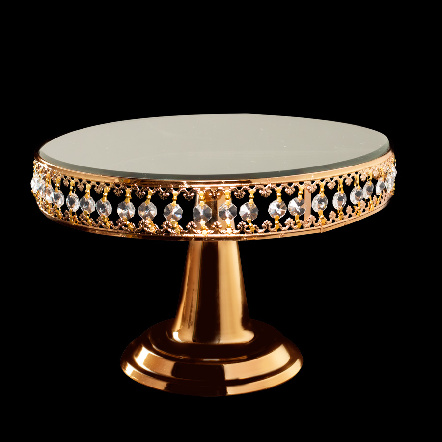 Crystal Cake Stand - Gold