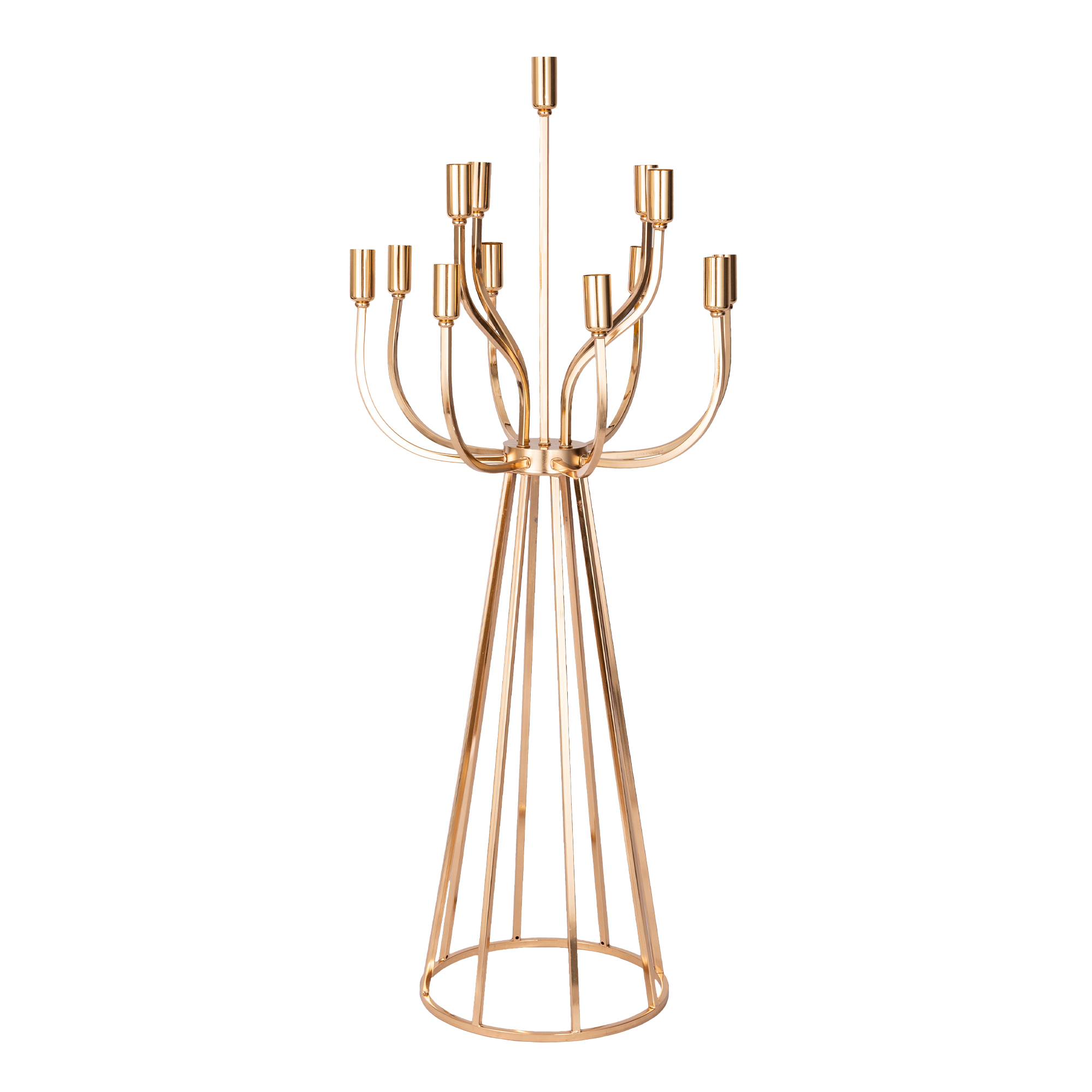 13 Head Candle Holder 43" - Gold