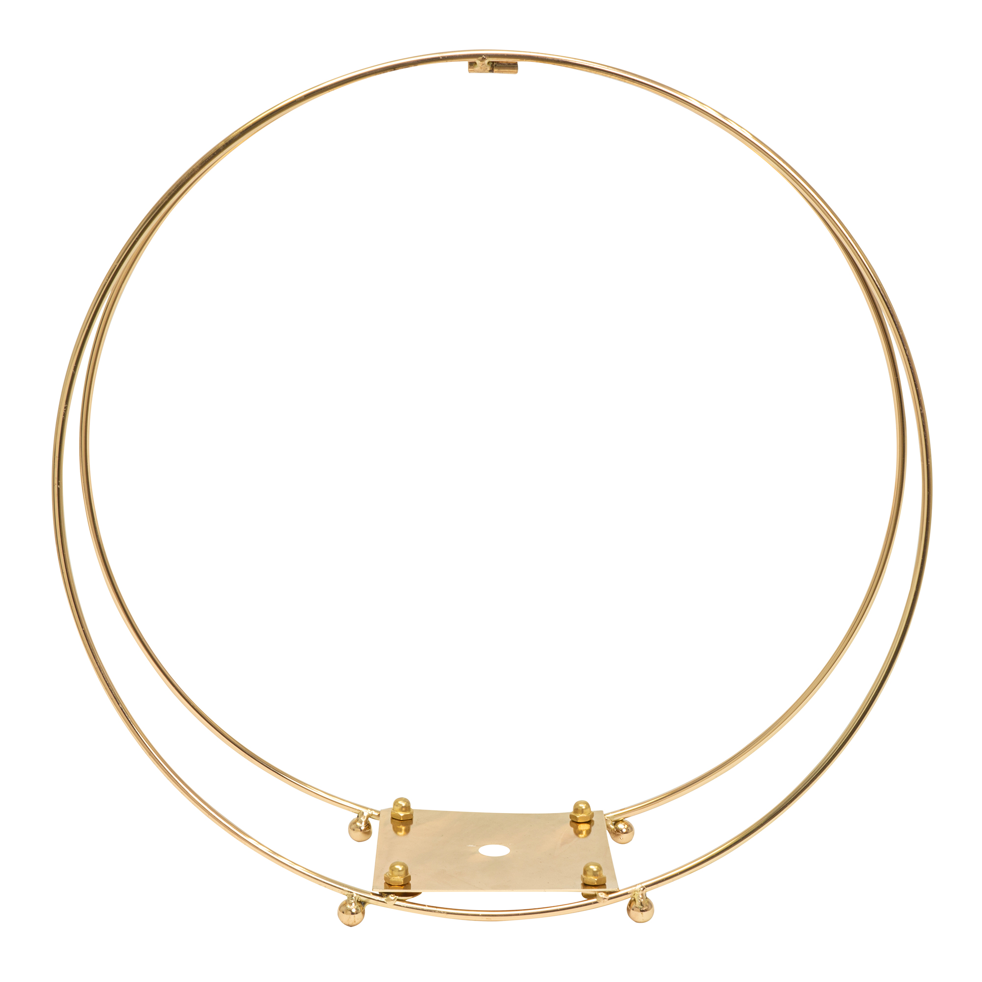 Metal Twin Hoop Centerpiece 14" - Gold