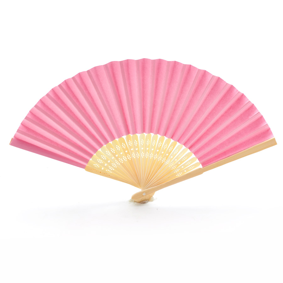 Paper Hand Held Favor Fan 8&frac14;" - Pink
