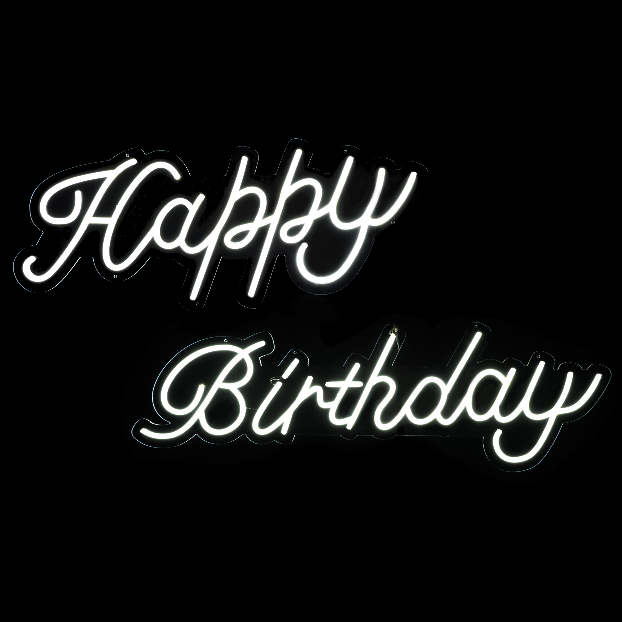 "Happy Birthday" Neon Light Sign With Hanging Chain 32“
