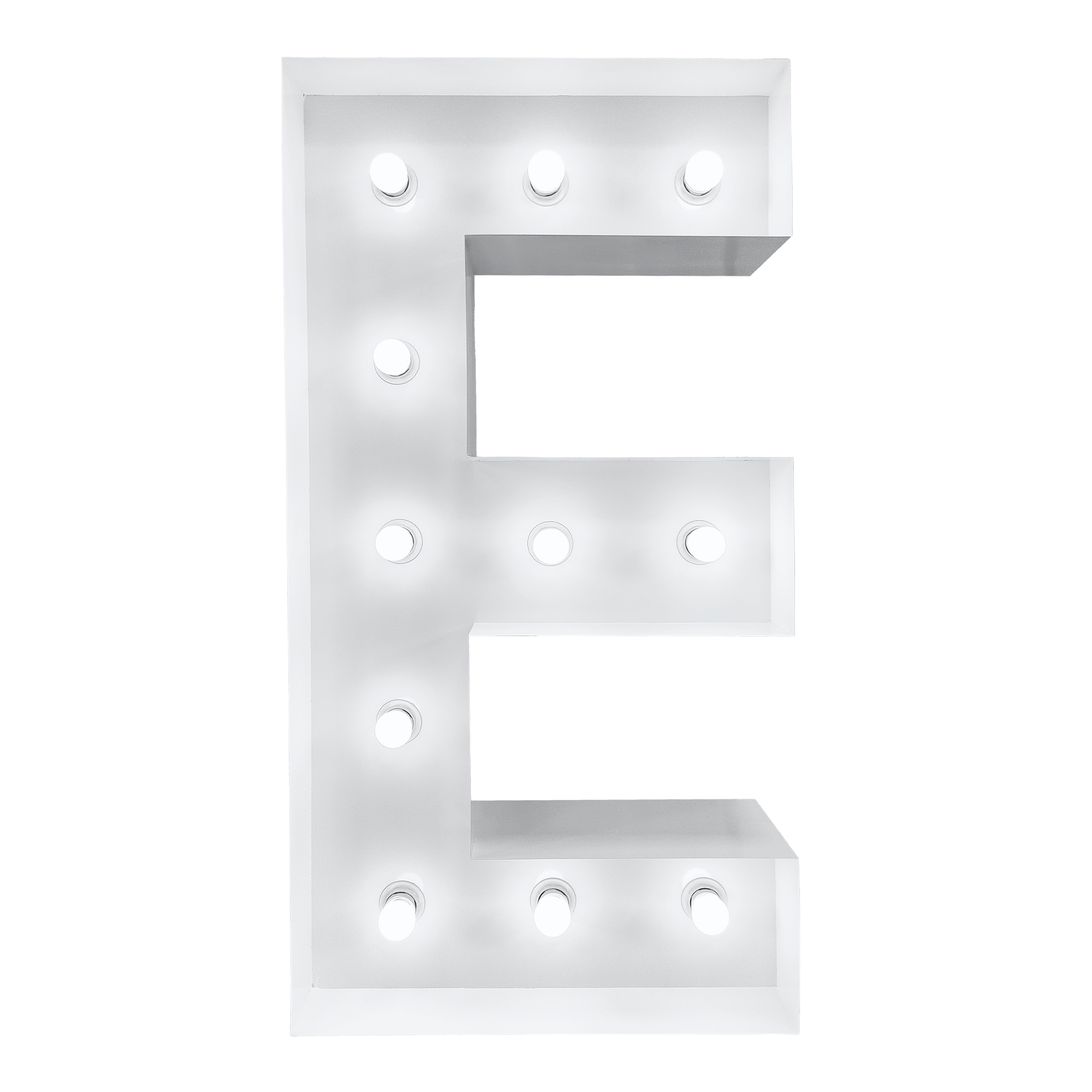4ft Light Up Marquee Letters “E” - White