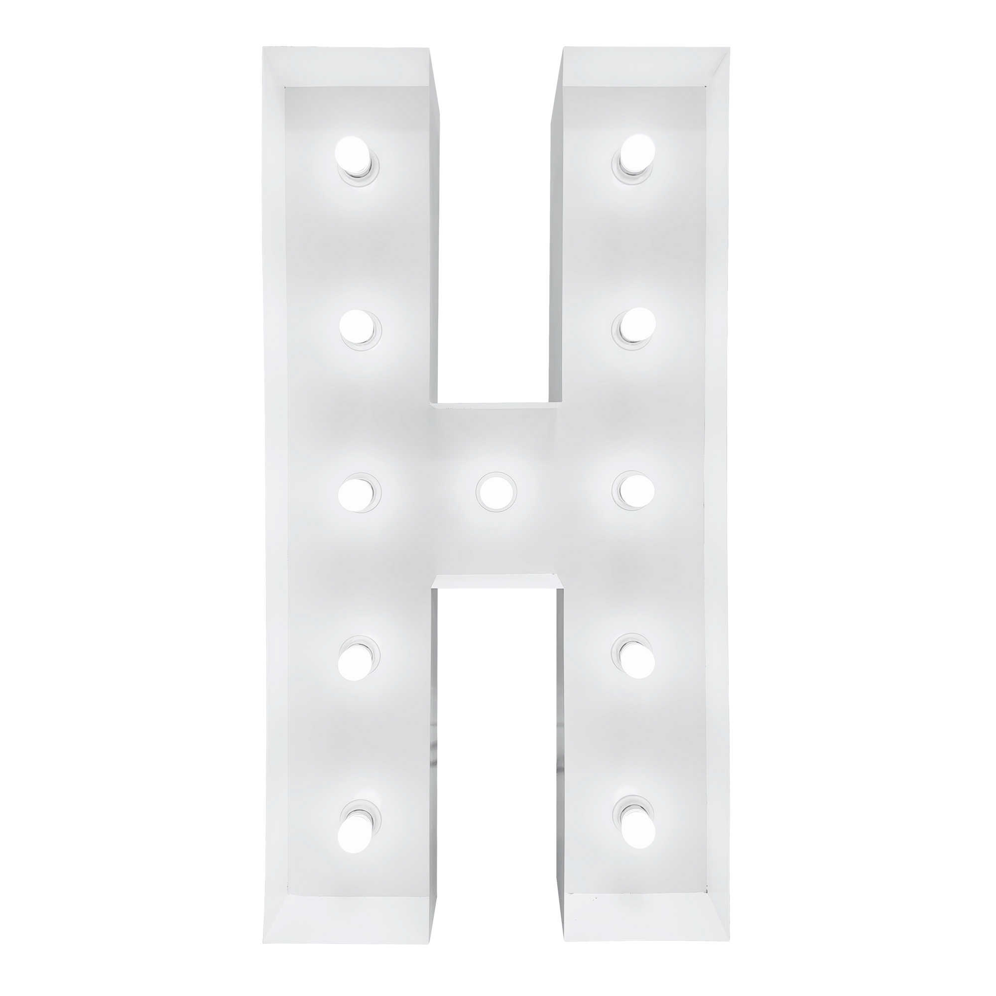 4ft Light Up Marquee Letters “H” - White