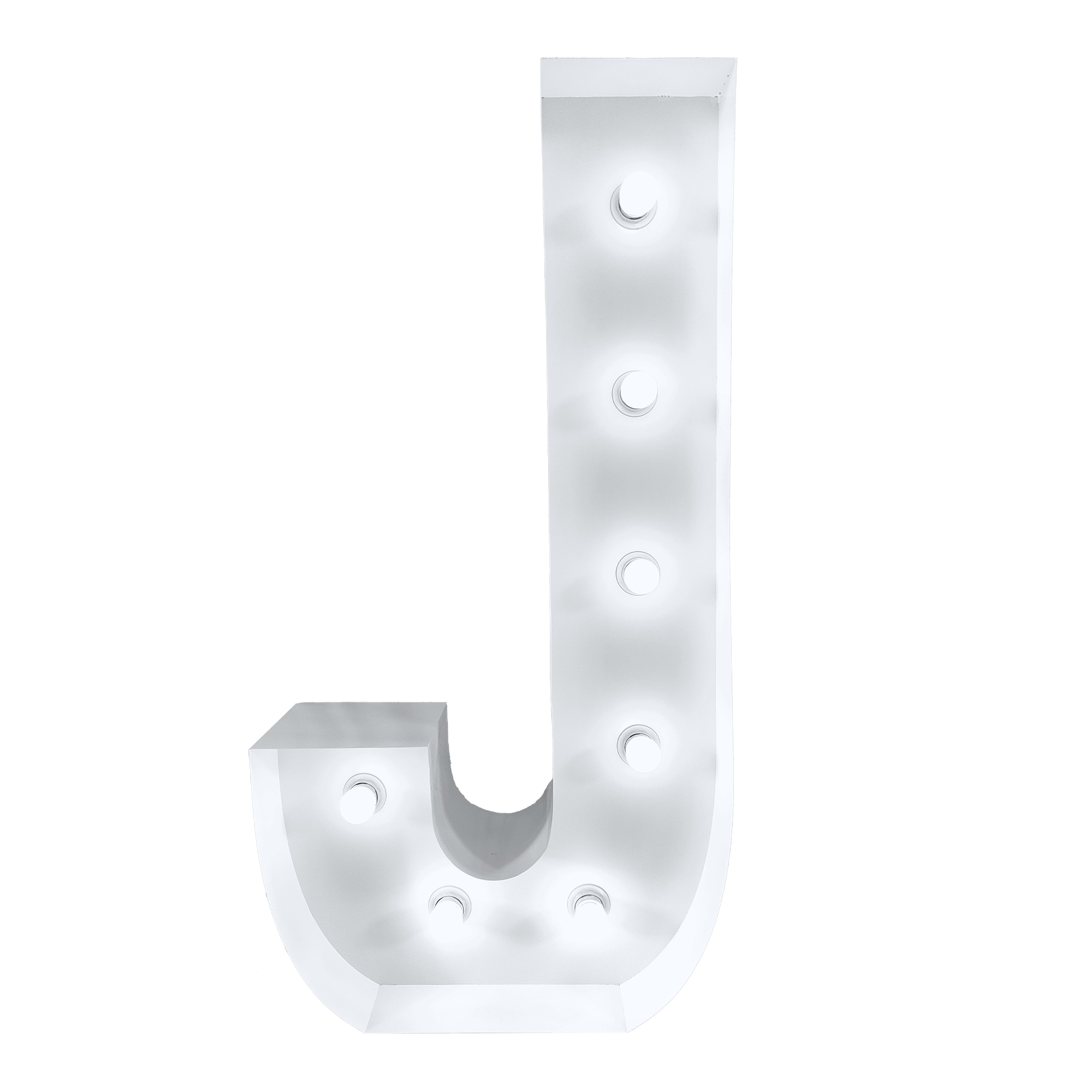 4ft Light Up Marquee Letters “J” - White