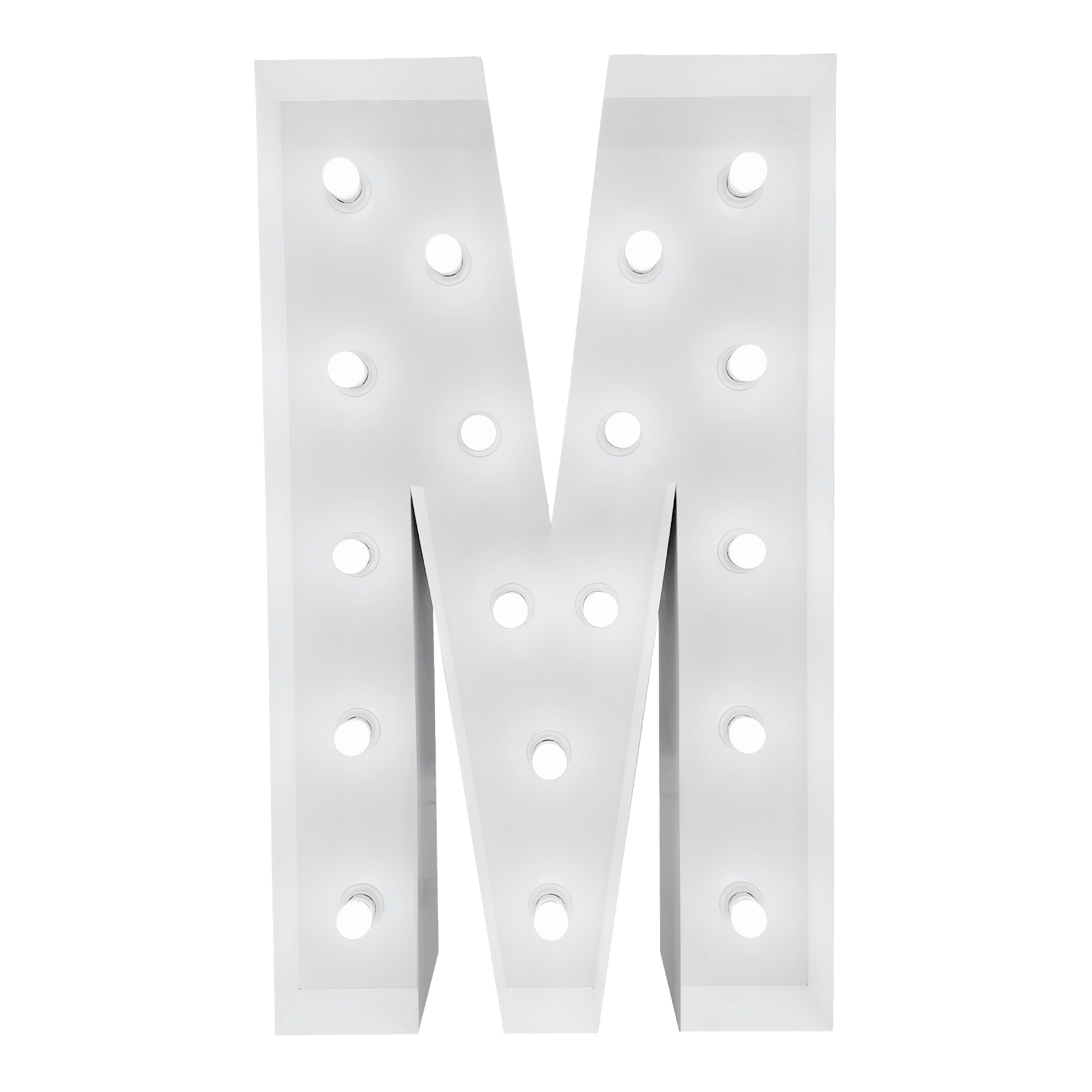 4ft Light Up Marquee Letters “M” - White