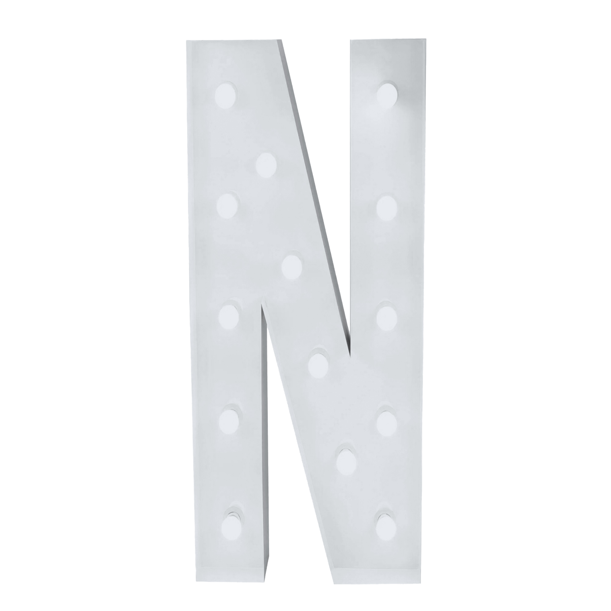 4ft Light Up Marquee Letters “N” - White