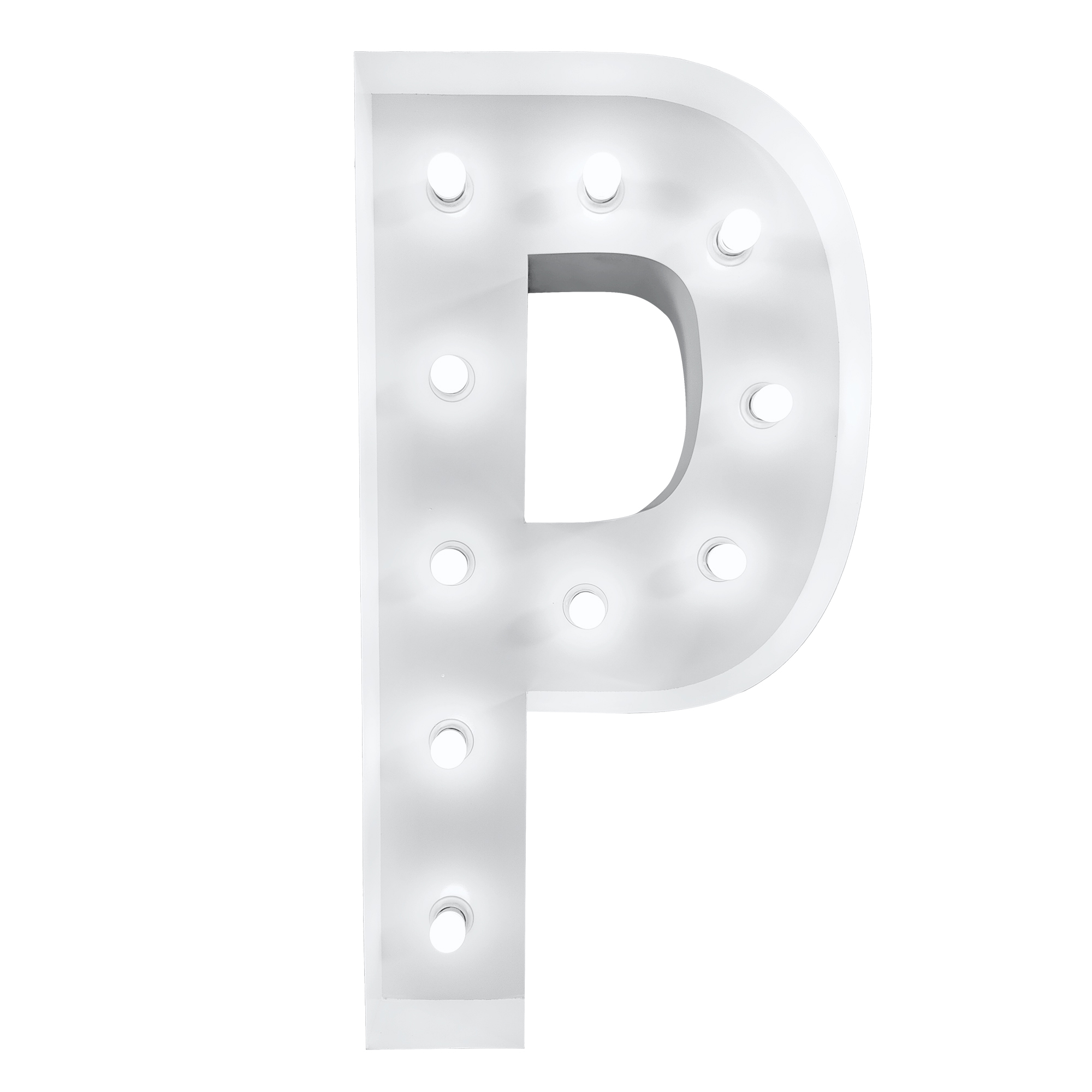 4ft Light Up Marquee Letters “P” - White