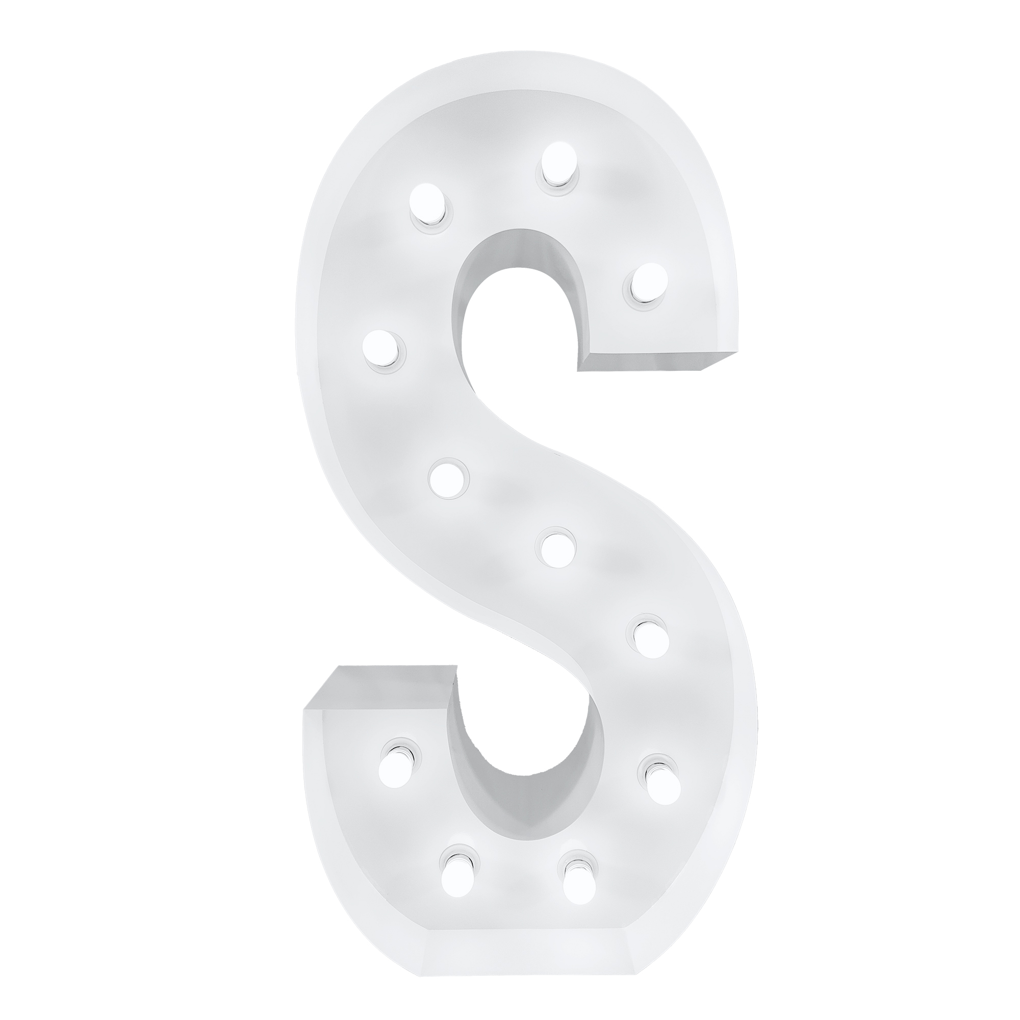 4ft Light Up Marquee Letters “S” - White