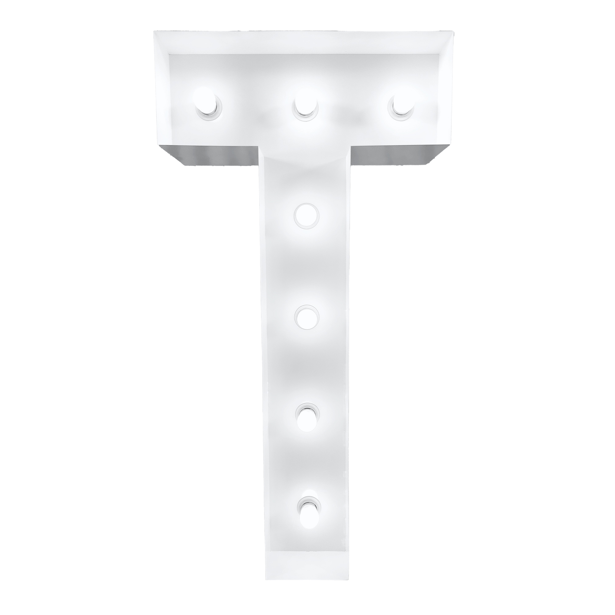 4ft Light Up Marquee Letters “T” - White