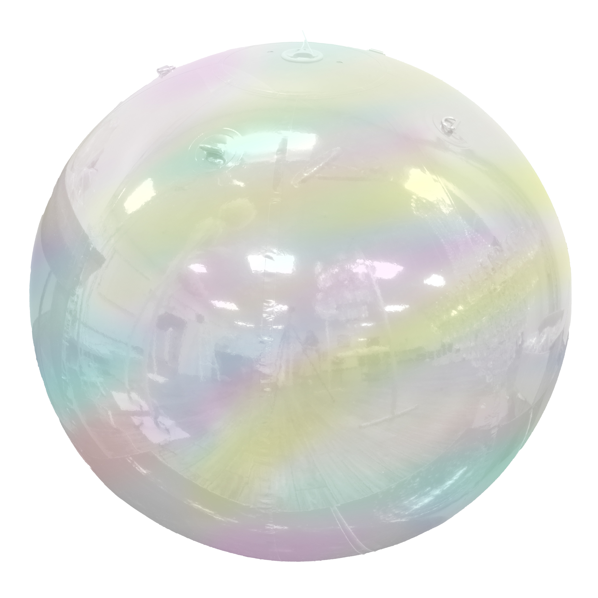 Inflatable Decoration Mirror Ball 16" - White Iridescent