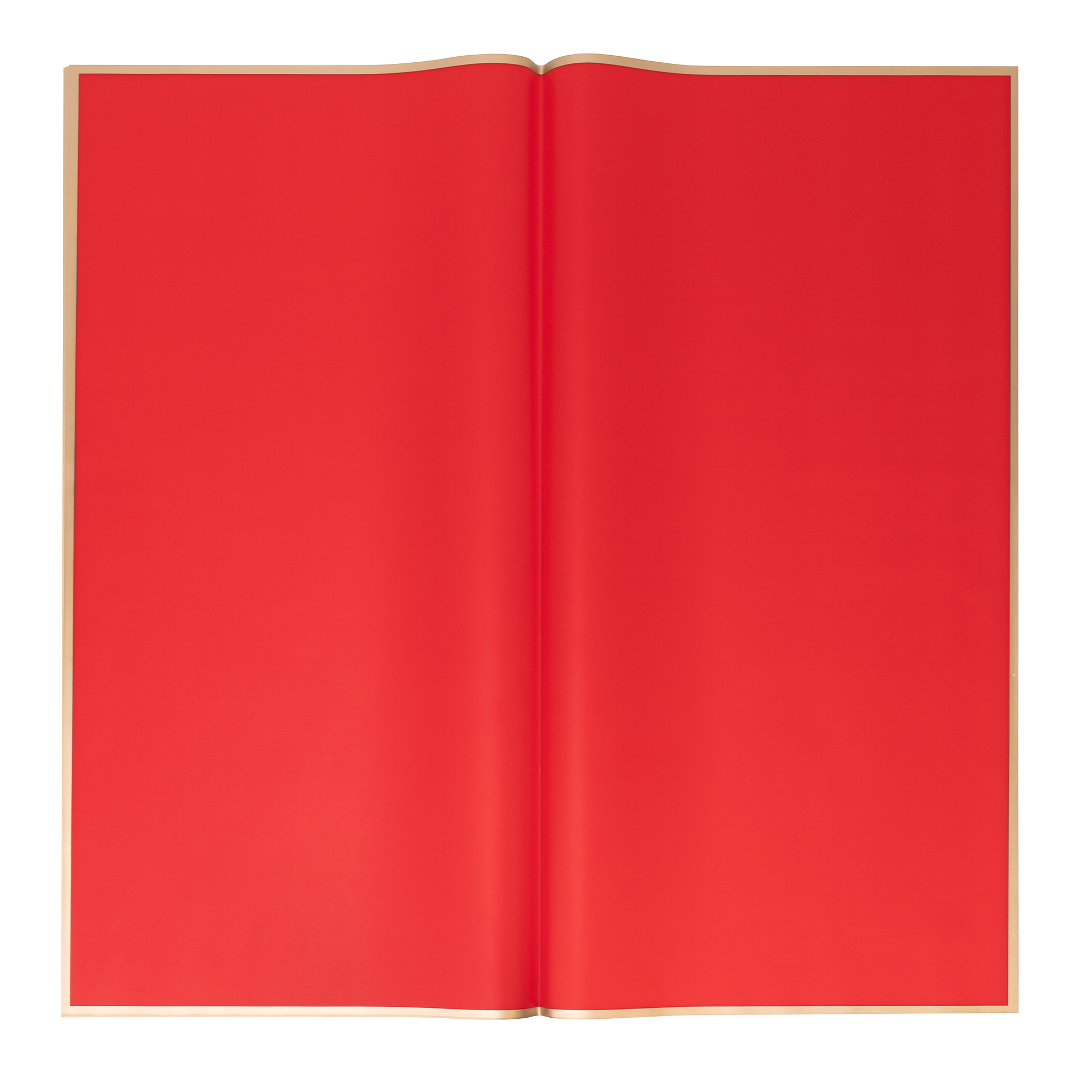 Floral Wrapping Paper With Gold Edge 20pc/pack  - Red
