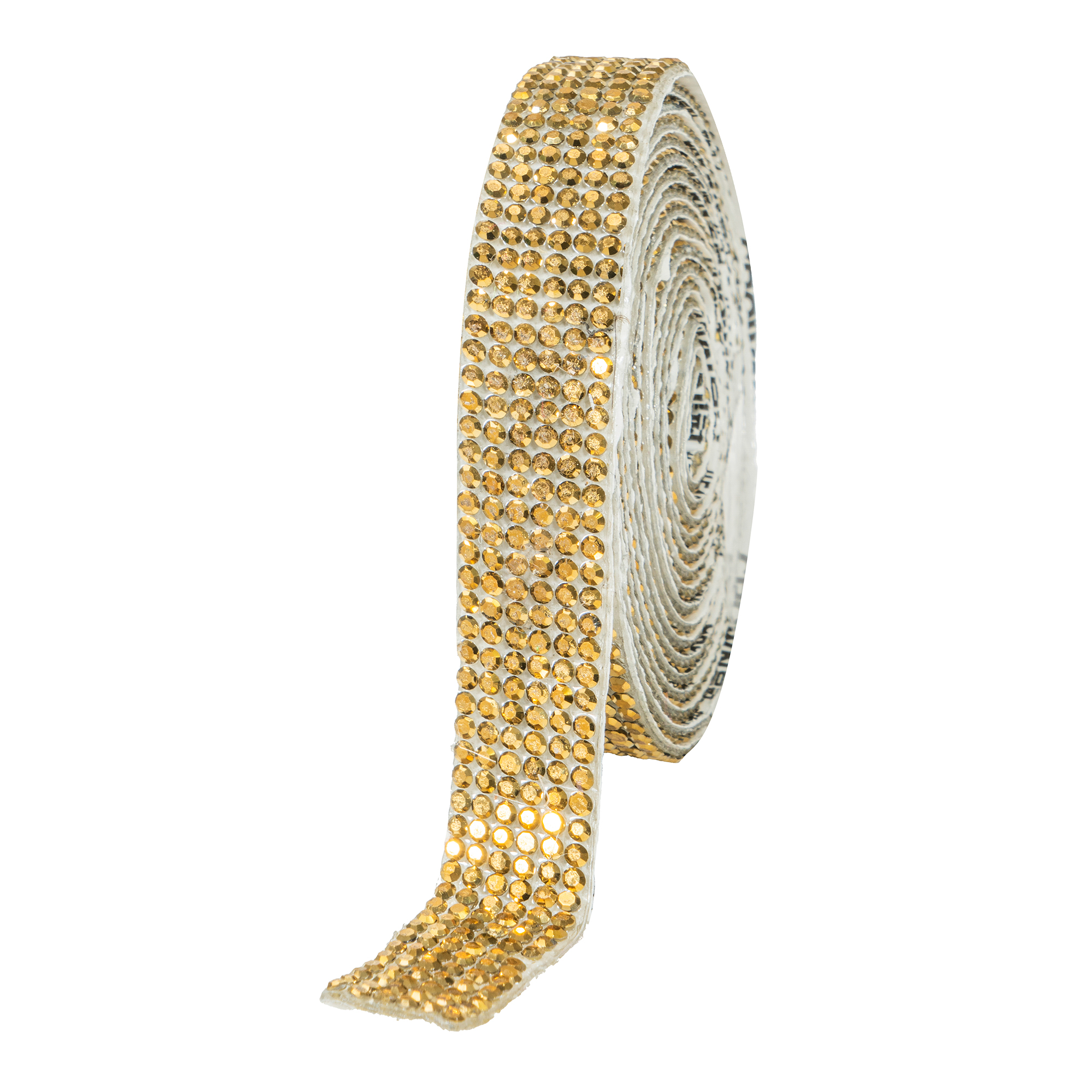 Rhinestone Diamond Adhesive Strips 0.5" - Gold