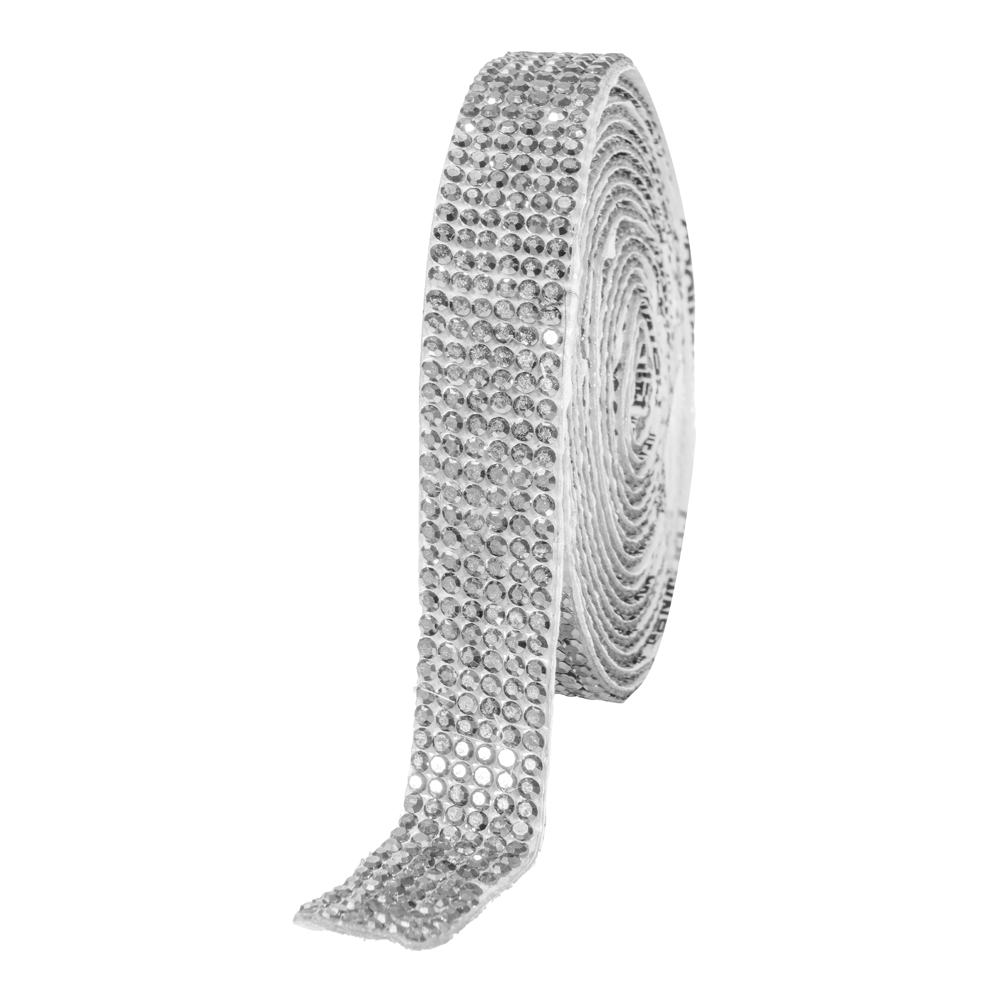 Rhinestone Diamond Adhesive Strips 0.5" - Silver