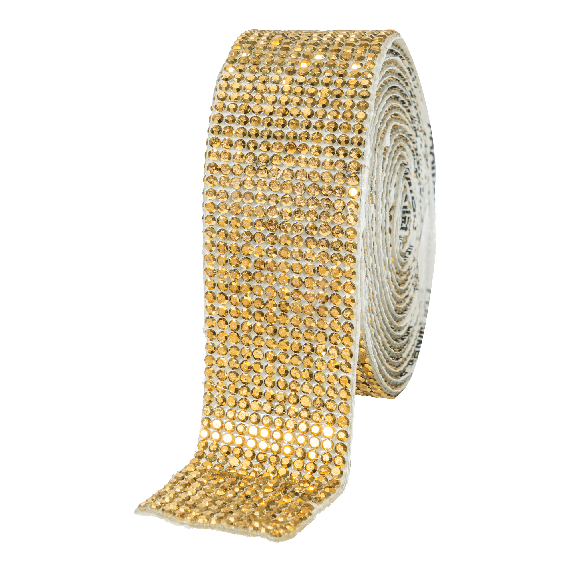 Rhinestone Diamond Adhesive Strips 1.06" - Gold