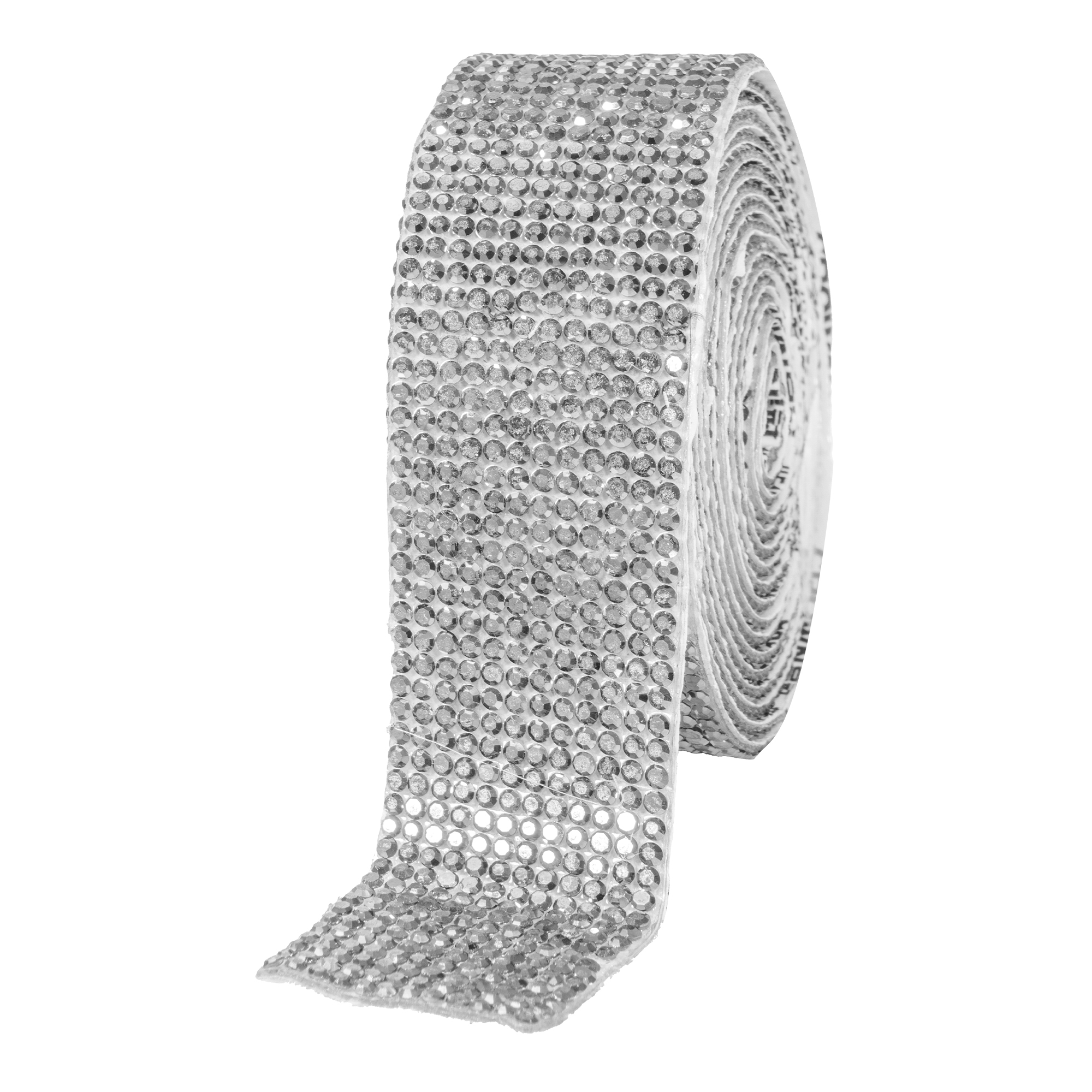 Rhinestone Diamond Adhesive Strips 1.06" - Silver