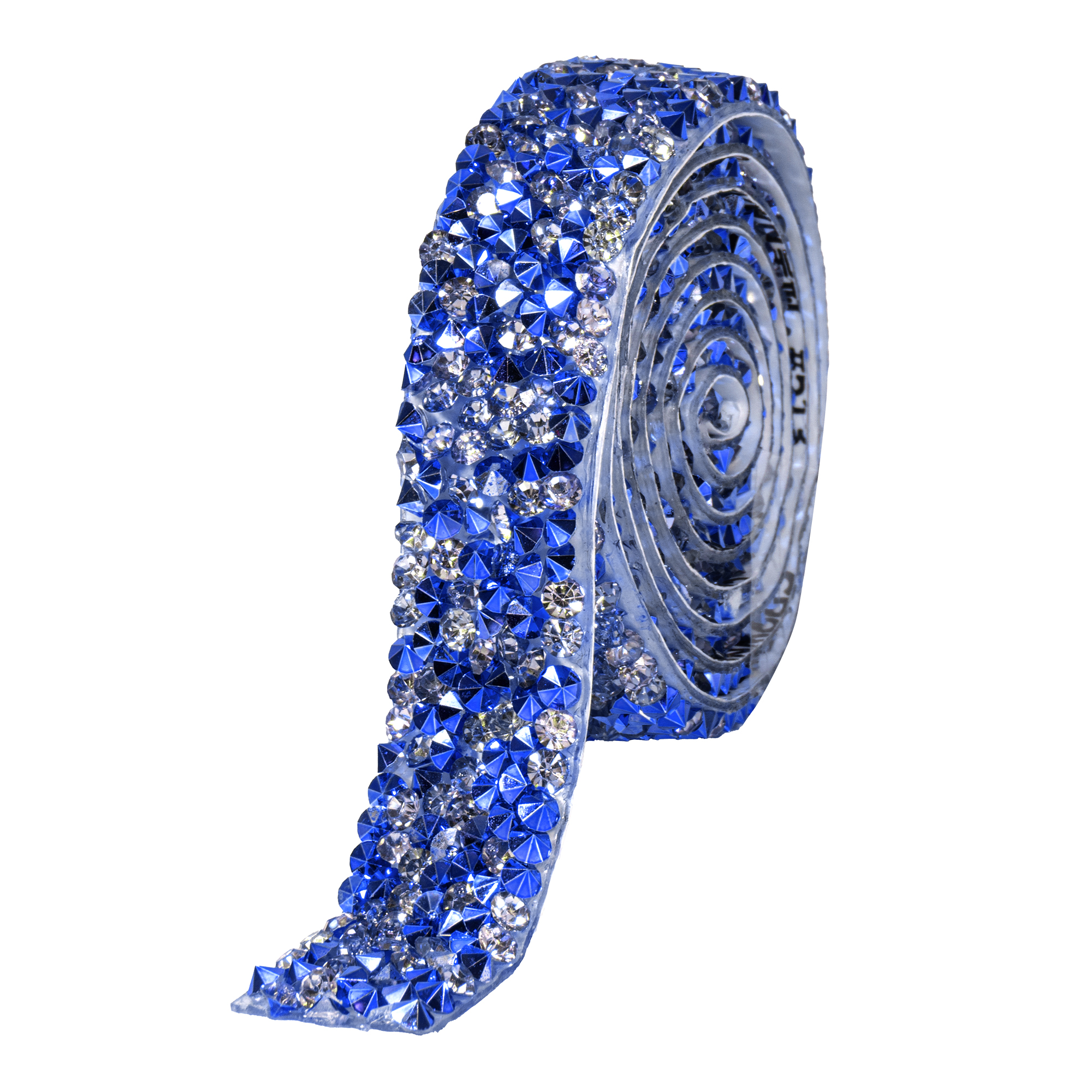Crystal Rhinestone Adhesive Strips 0.6" - Royal Blue